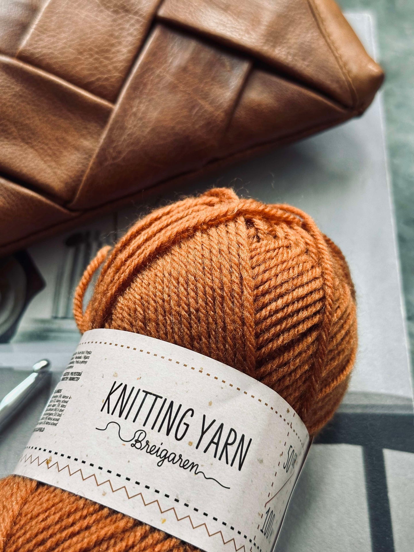 Garn Polyester 50 Gramm - Orange