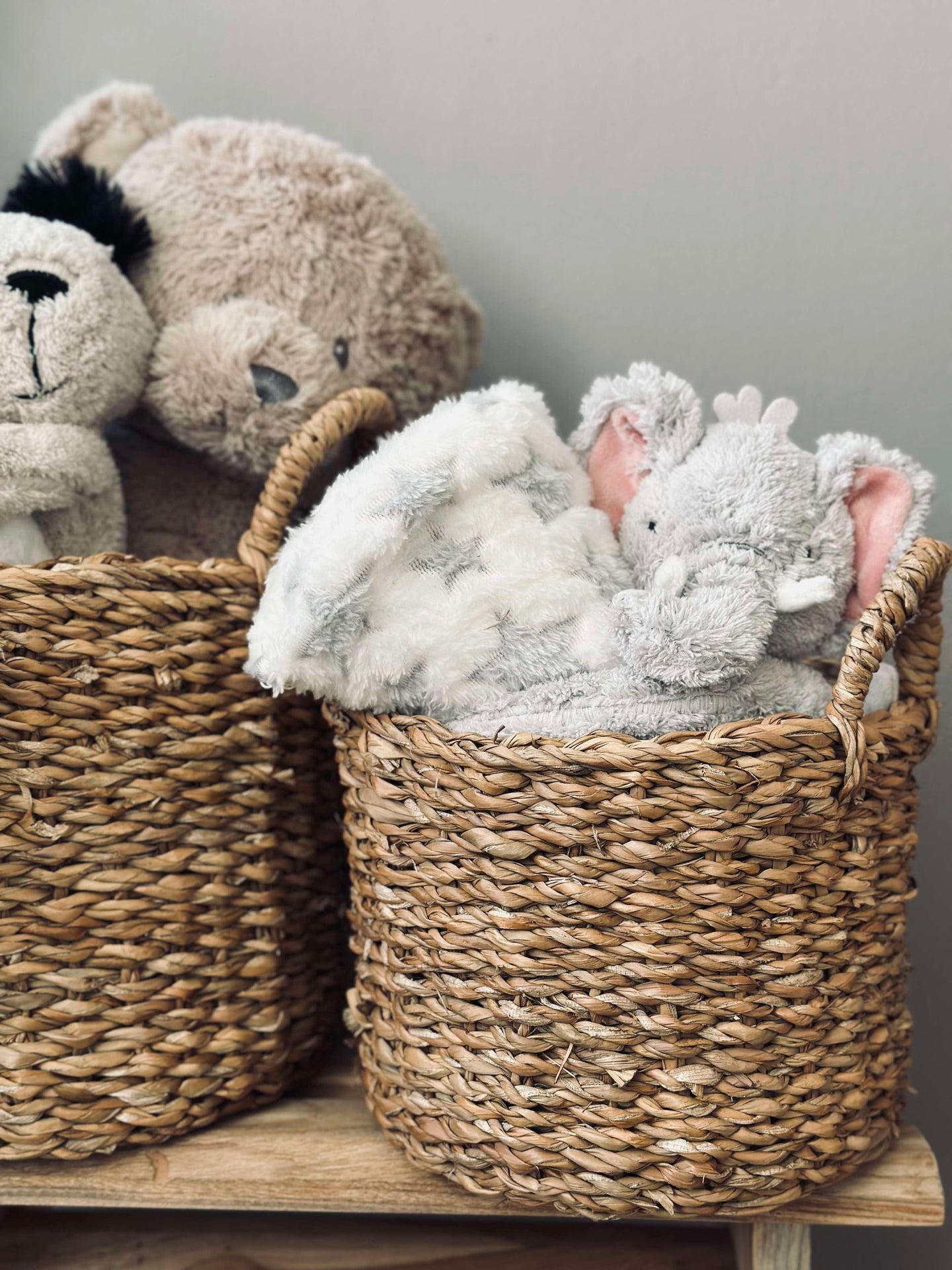 Babydecke mit Kuscheltier - Elefant