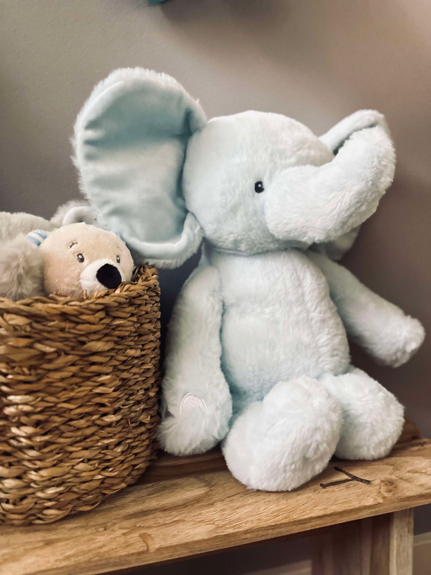 Plüsch-Elefant 38cm - Hellblau
