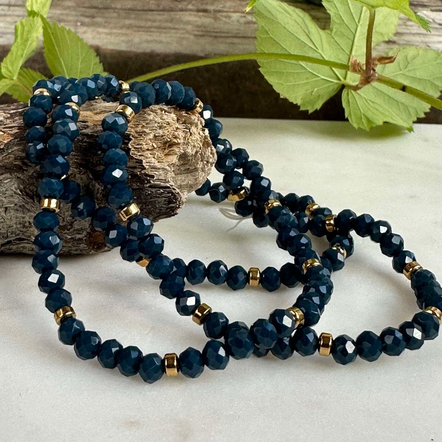 Armband Merle Meerblau - Set mit 3 Stück