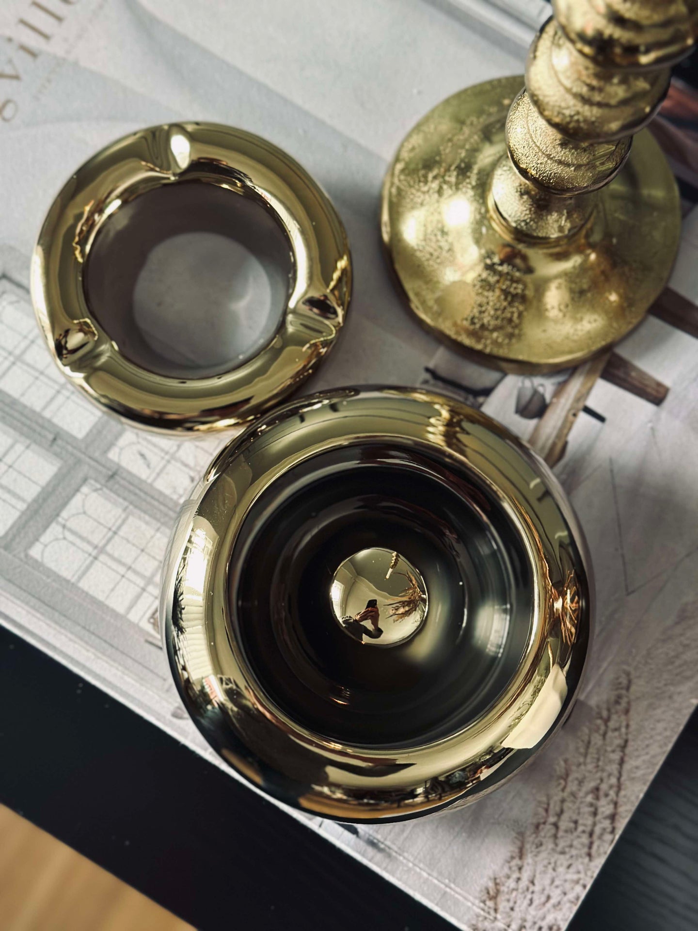 Aschenbecher Gold