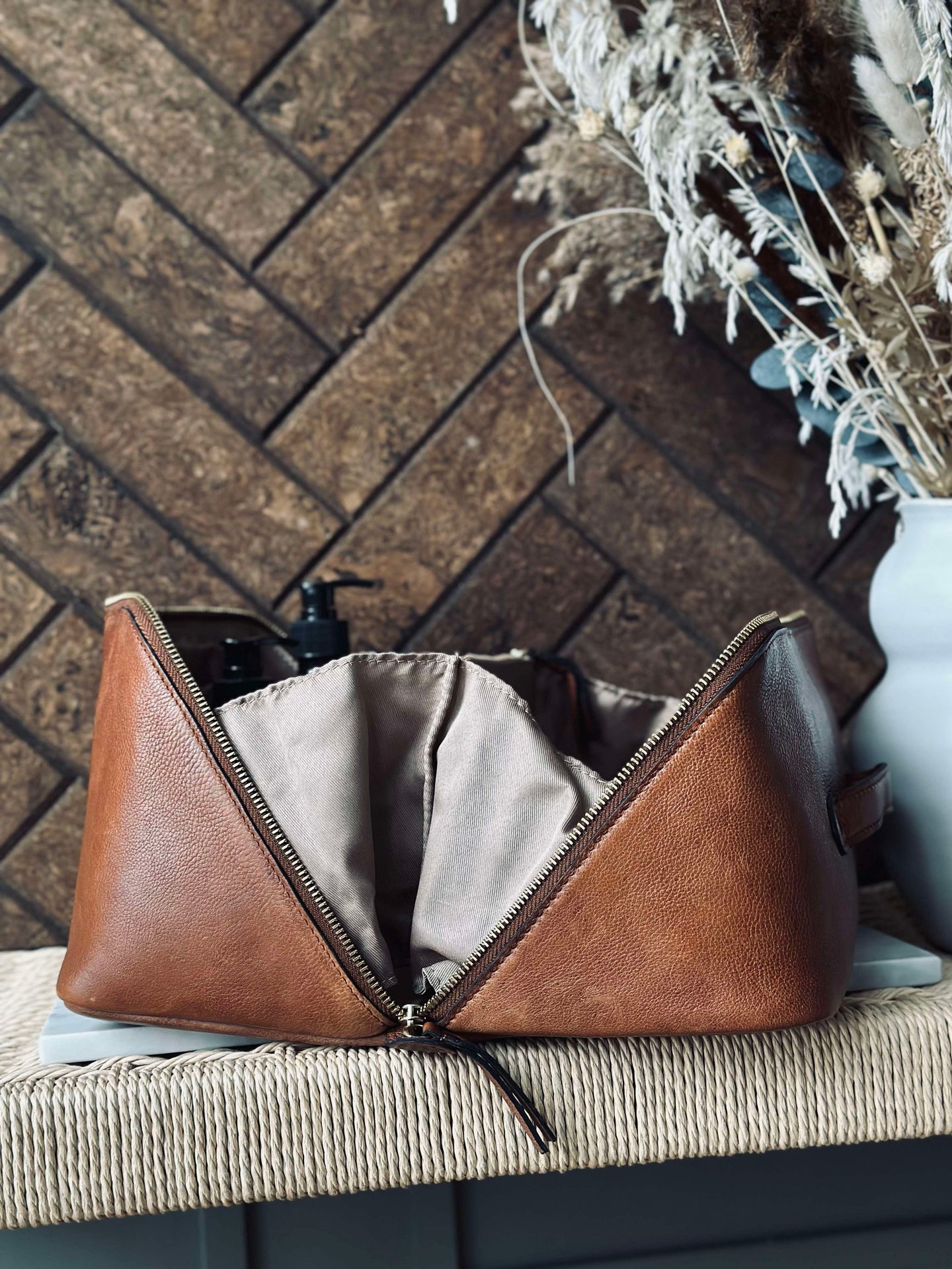 Kulturtasche Halima Walnut - Large