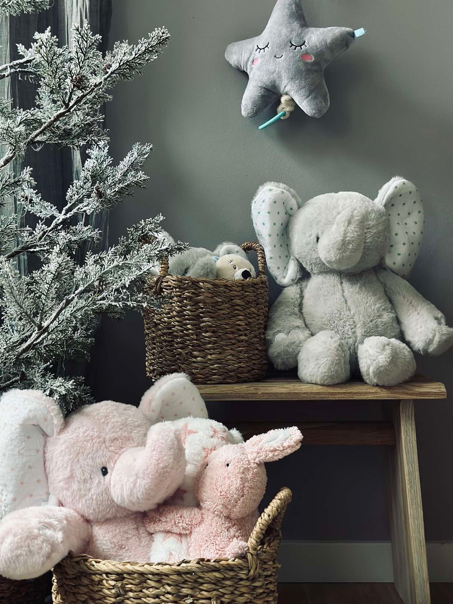 Plüsch-Elefant 38cm - Grau