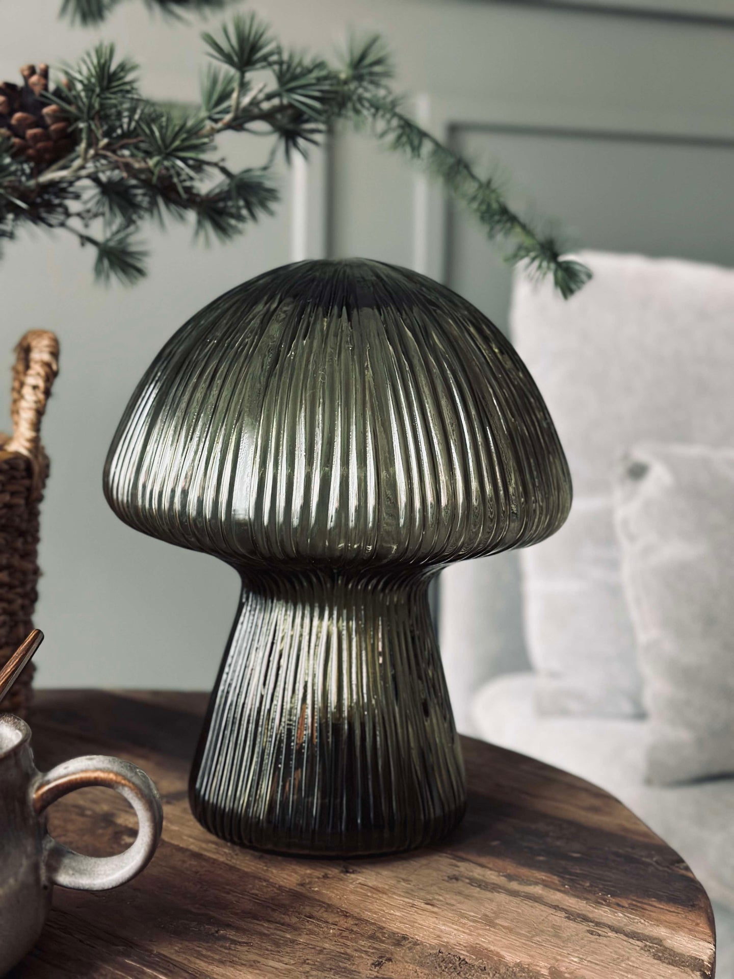 Mushroom mit Rillen 25 cm - Grün