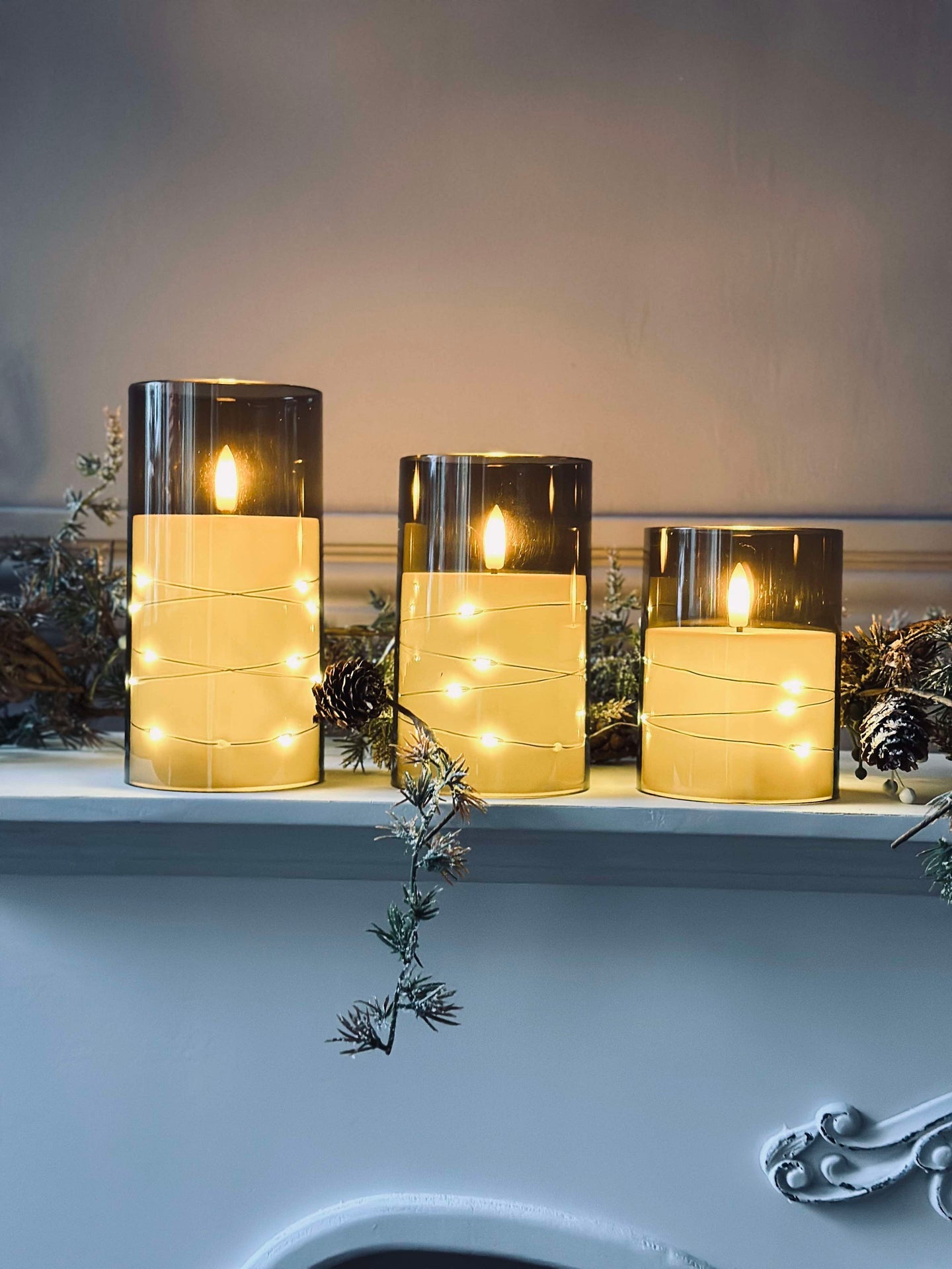 LED-Licht ALMA 3 Stk. mit Fernbedienung