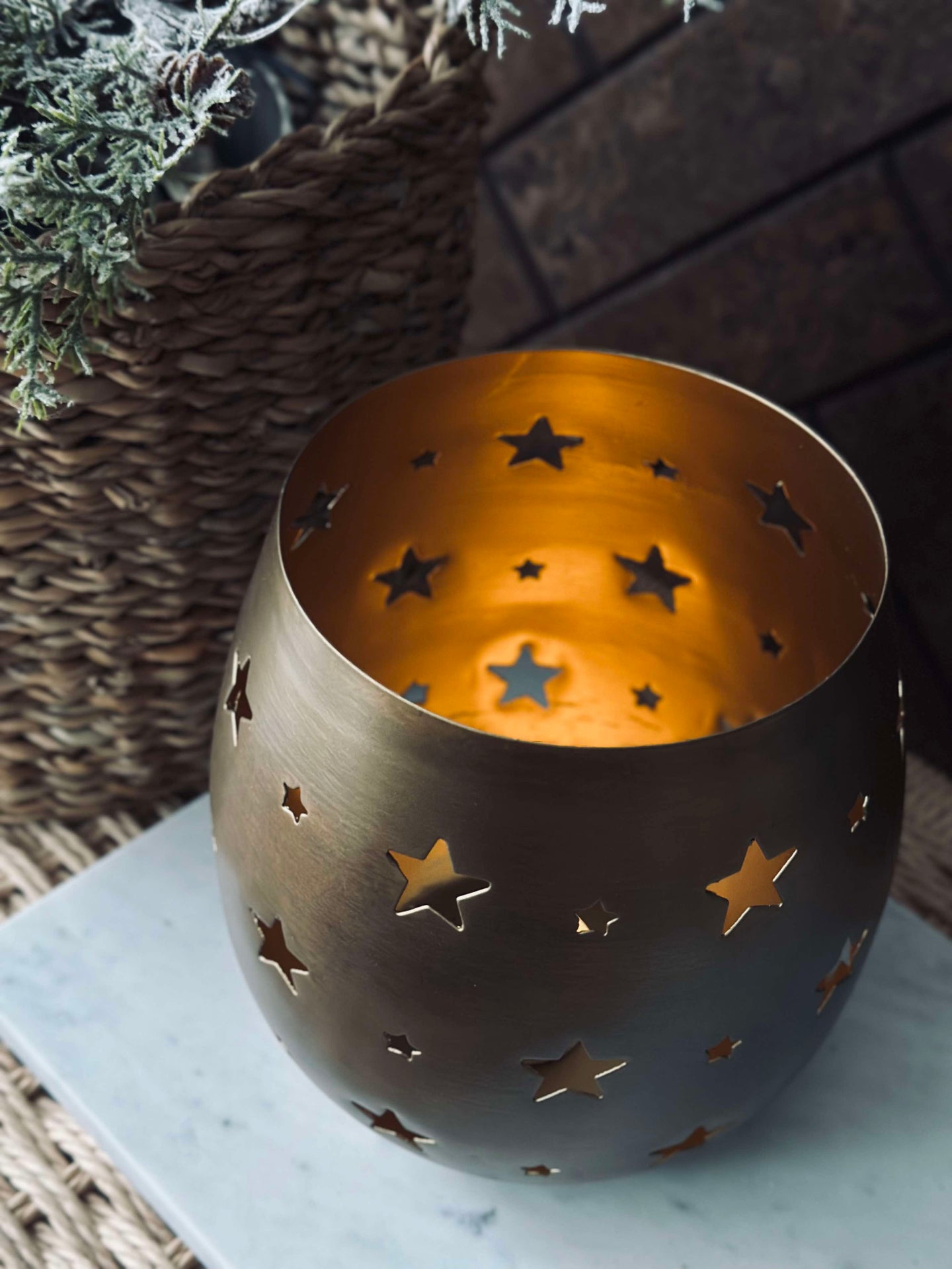 Kerzenhalter mit Sternen - Medium