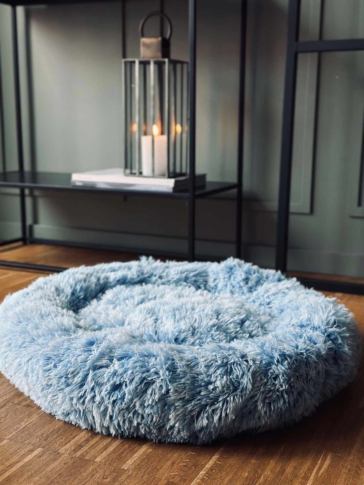 Hundekorb Fluffy - Ø 60 cm Blau
