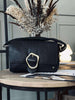 Crossover mit Schnalle - Black leather