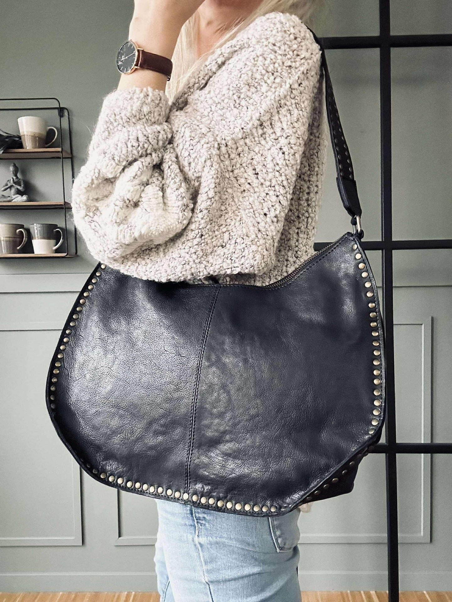 Schultertasche Celia Black