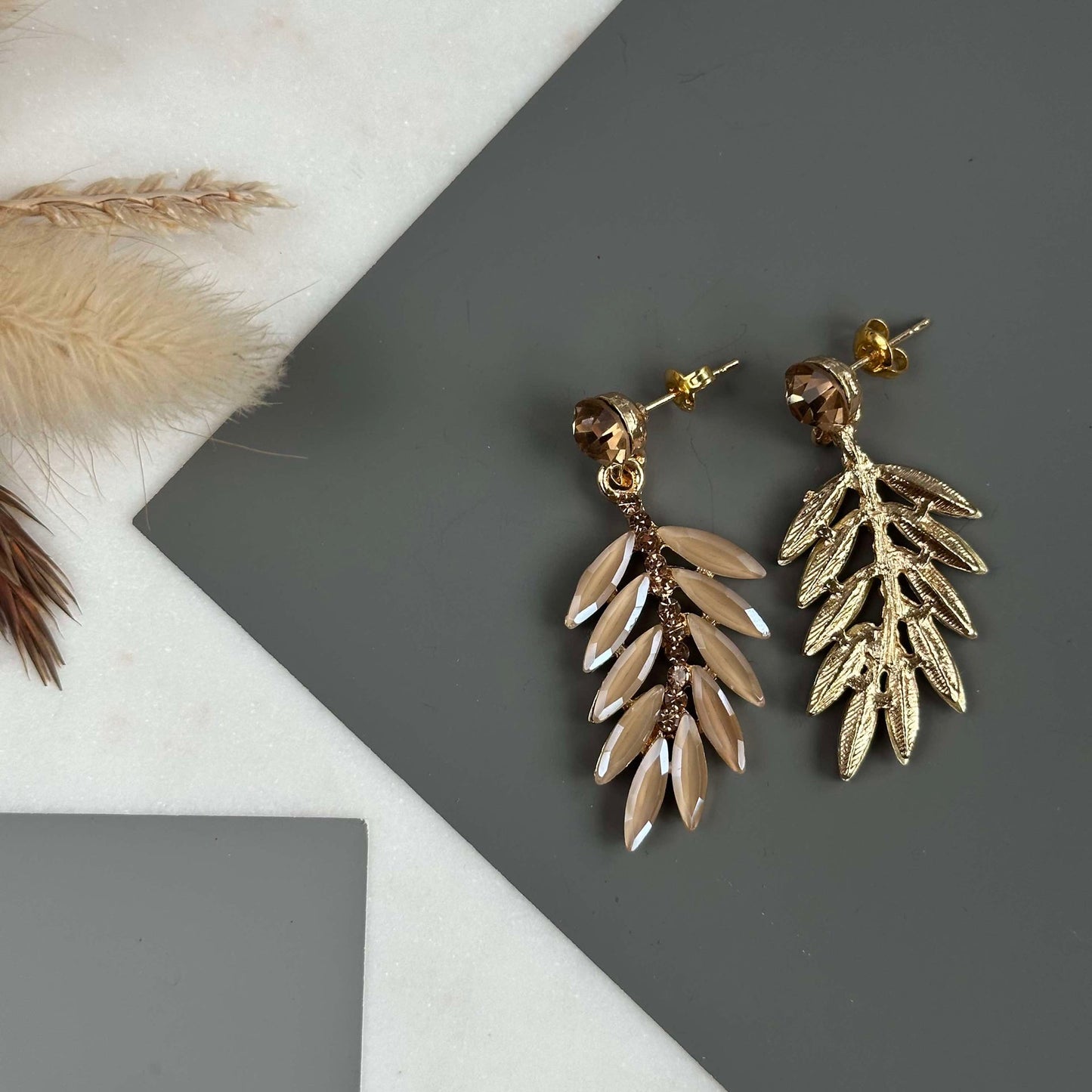 Ohrringe Feather - Golden