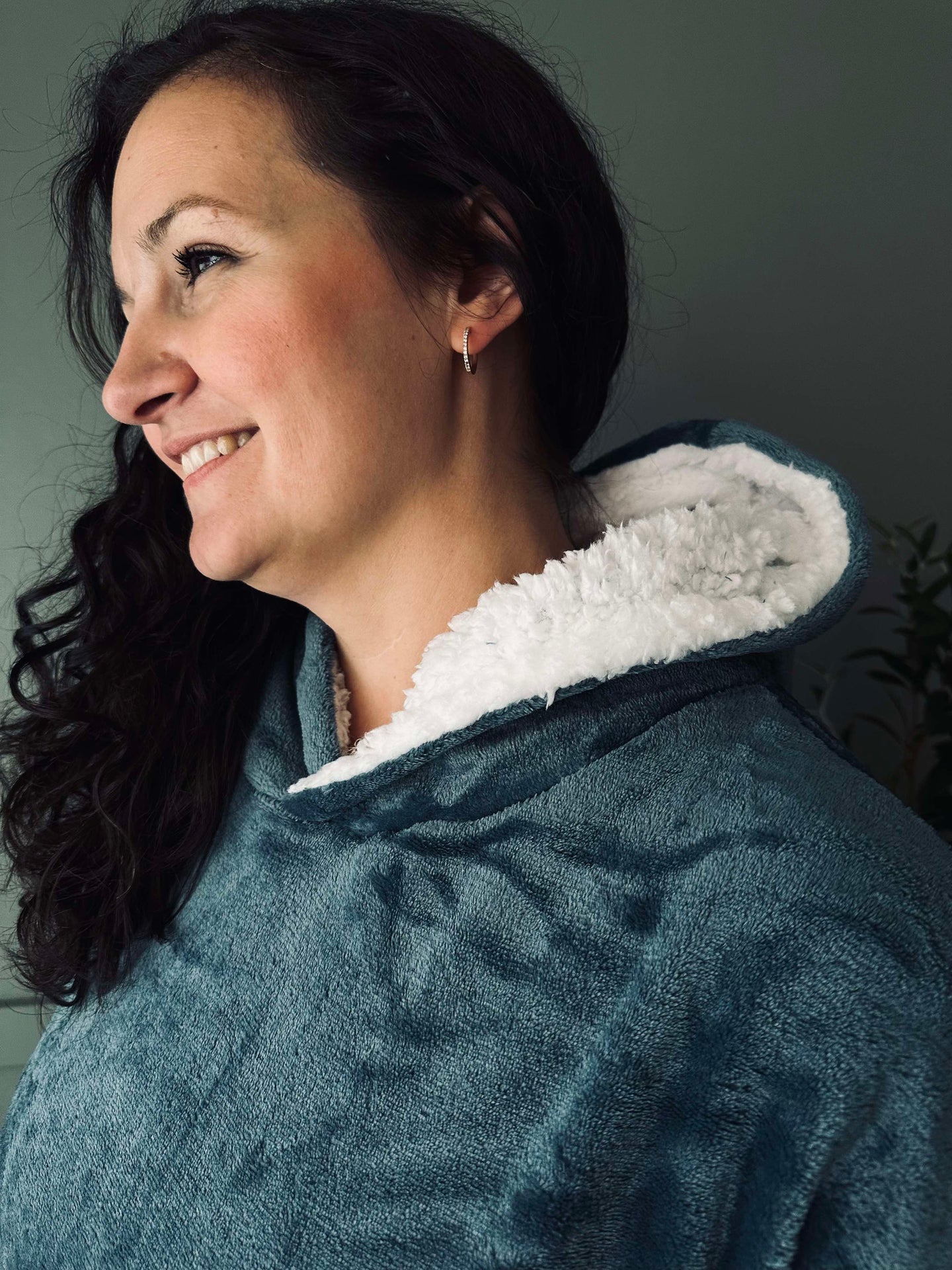 Hoodie Fleece Blau - S-XL