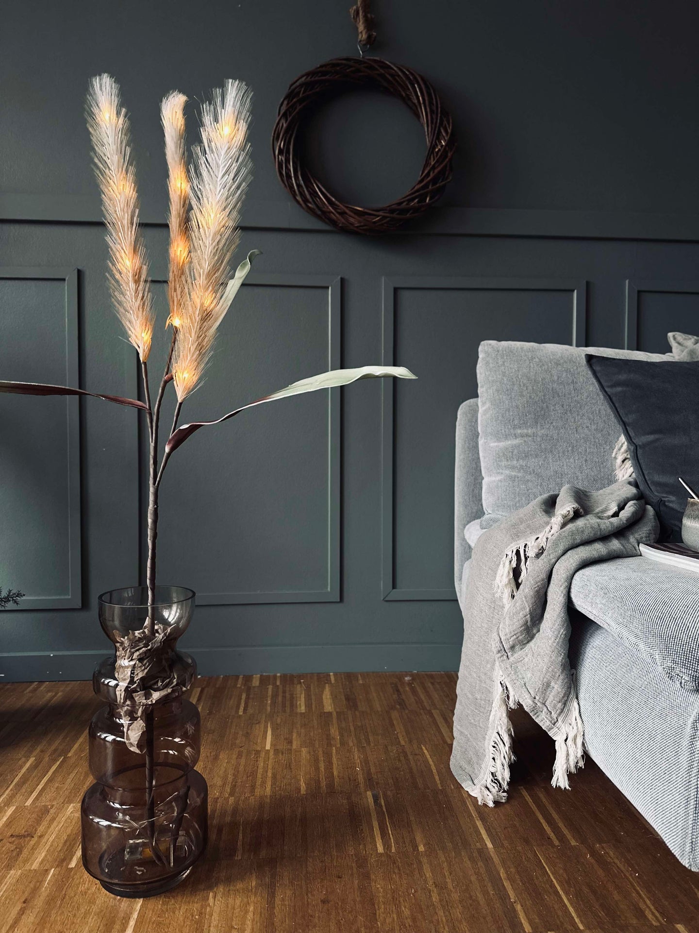 Pampas mit LED-Licht - 120 cm