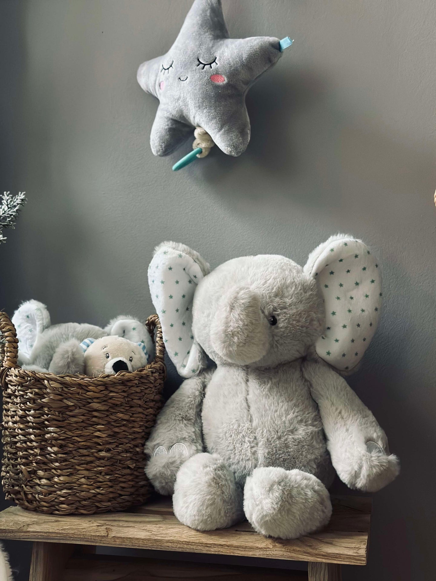 Plüsch-Elefant 38cm - Grau