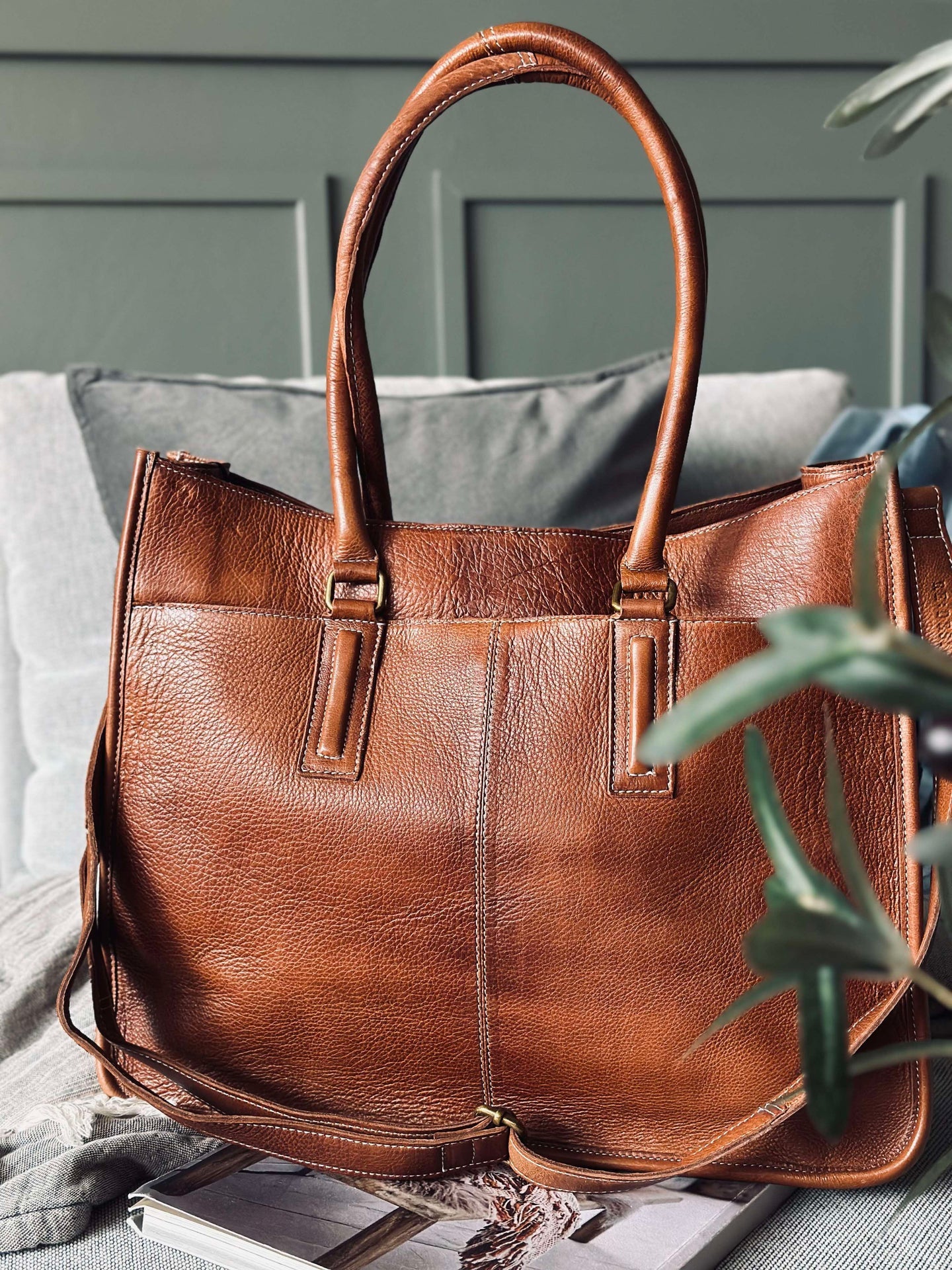 Arbeitstasche - Walnut-Leder
