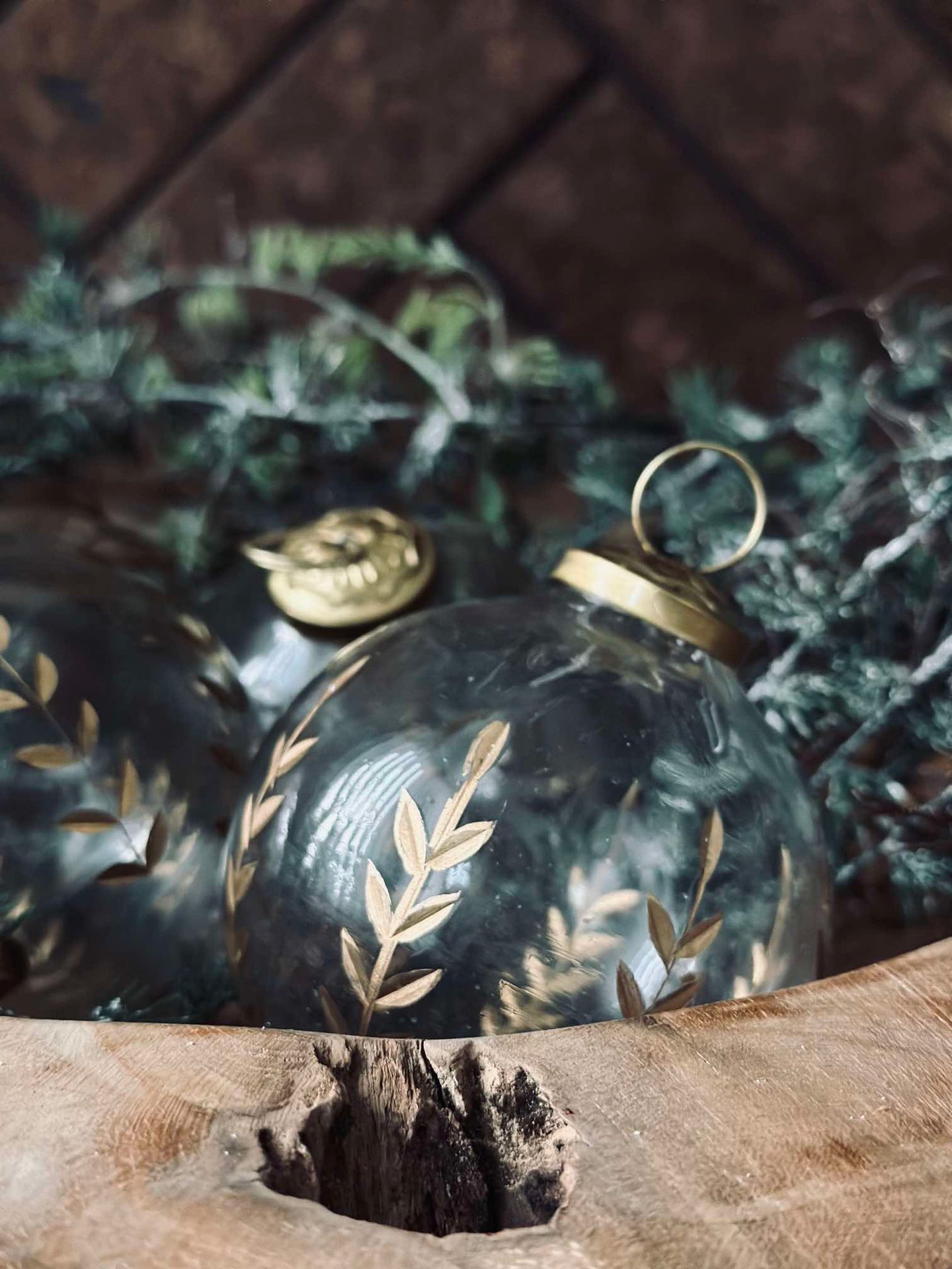 Weihnachtskugeln aus Glas - Set mit 3 Stück