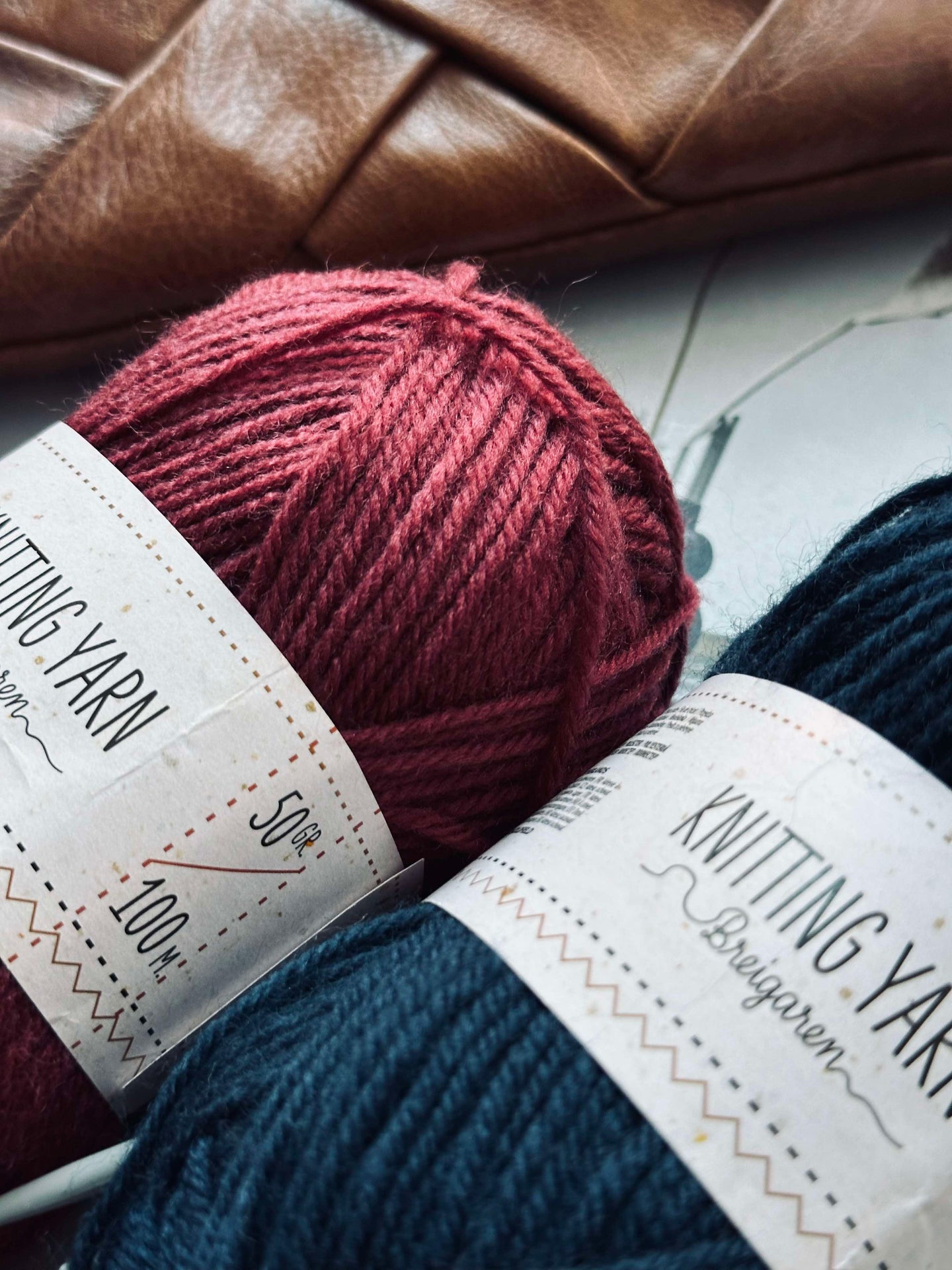 Garn Polyester 50 Gramm - Rot
