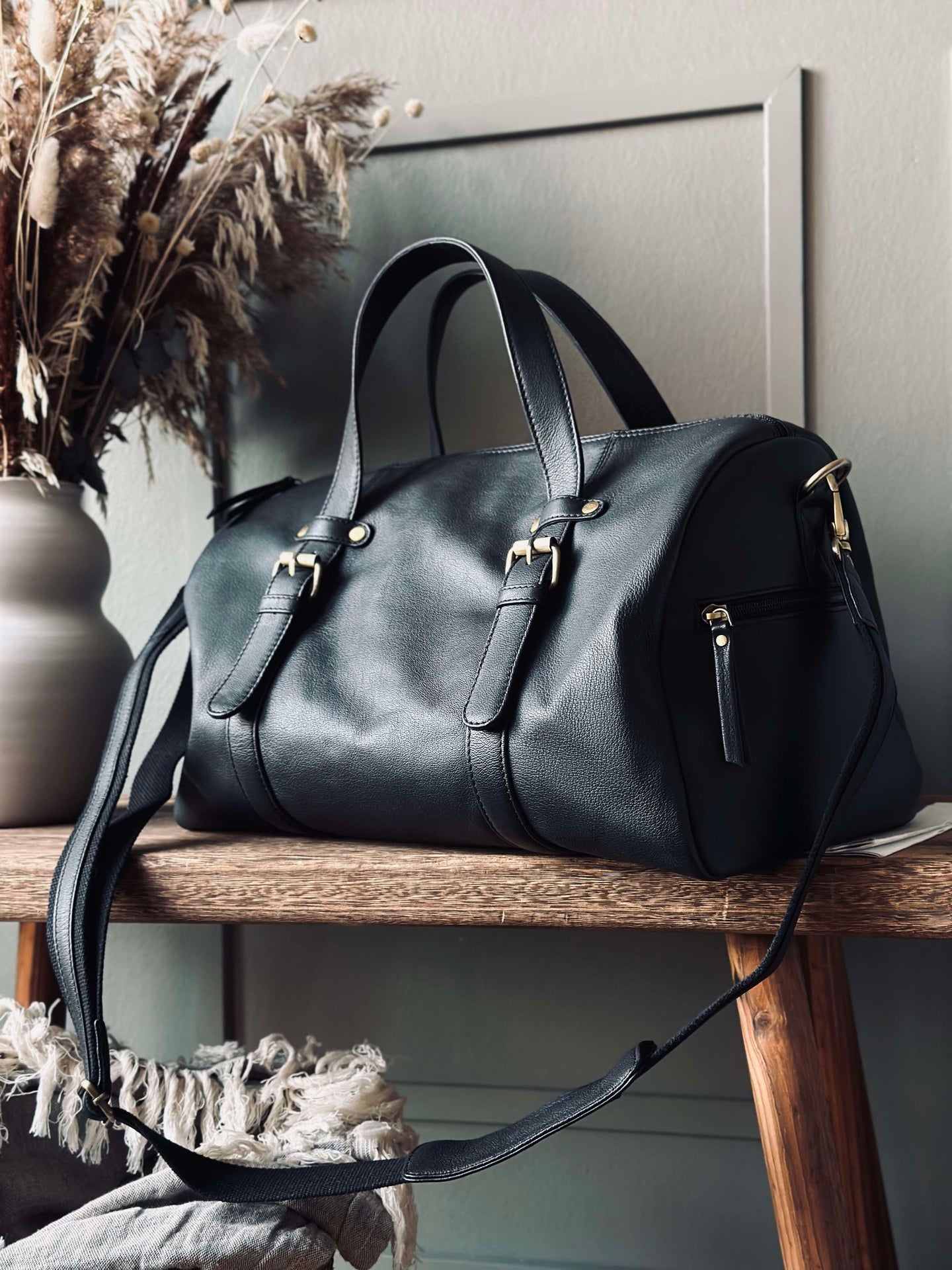 Trainingstasche BLACK leather