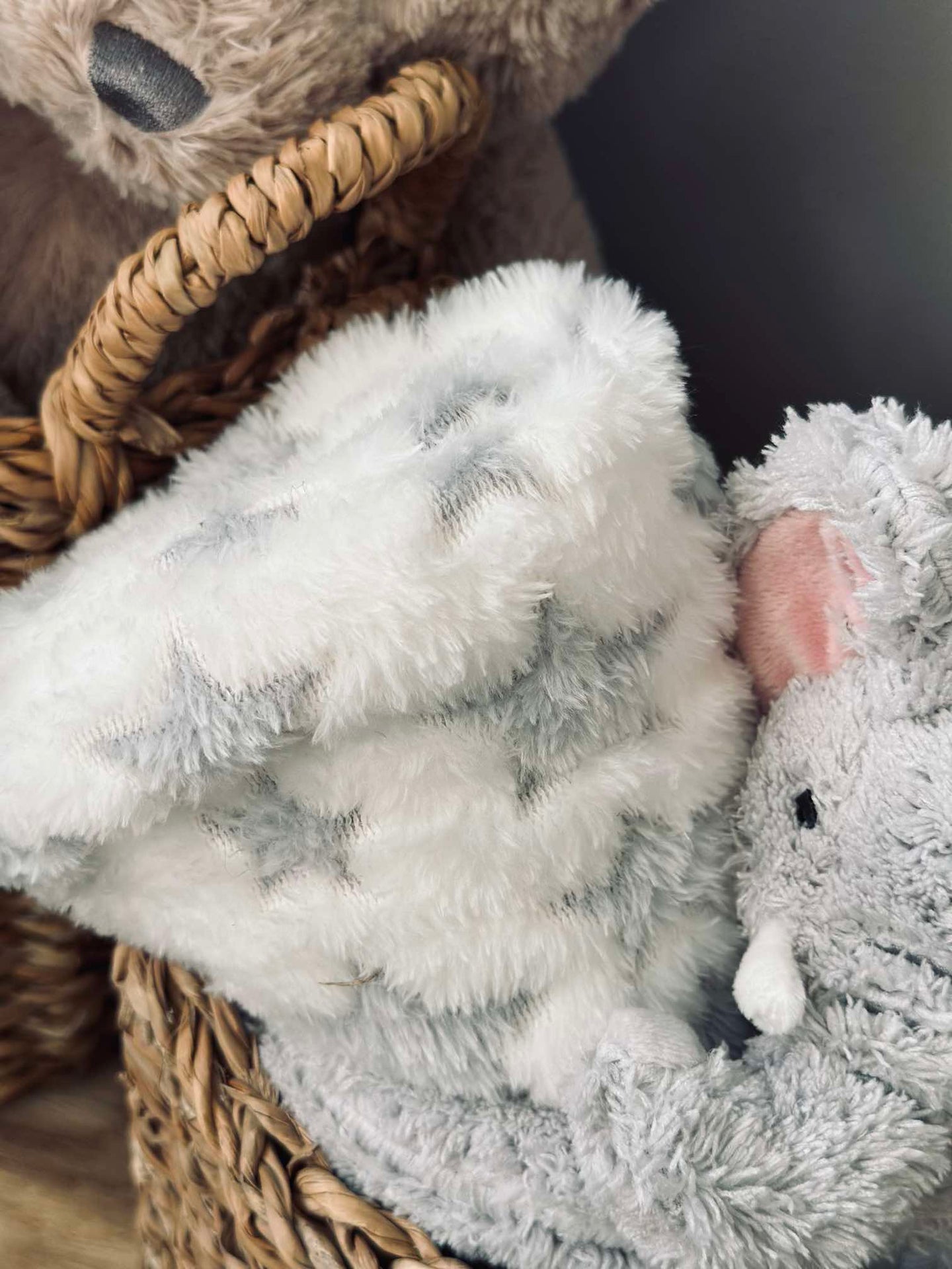 Babydecke mit Kuscheltier - Elefant