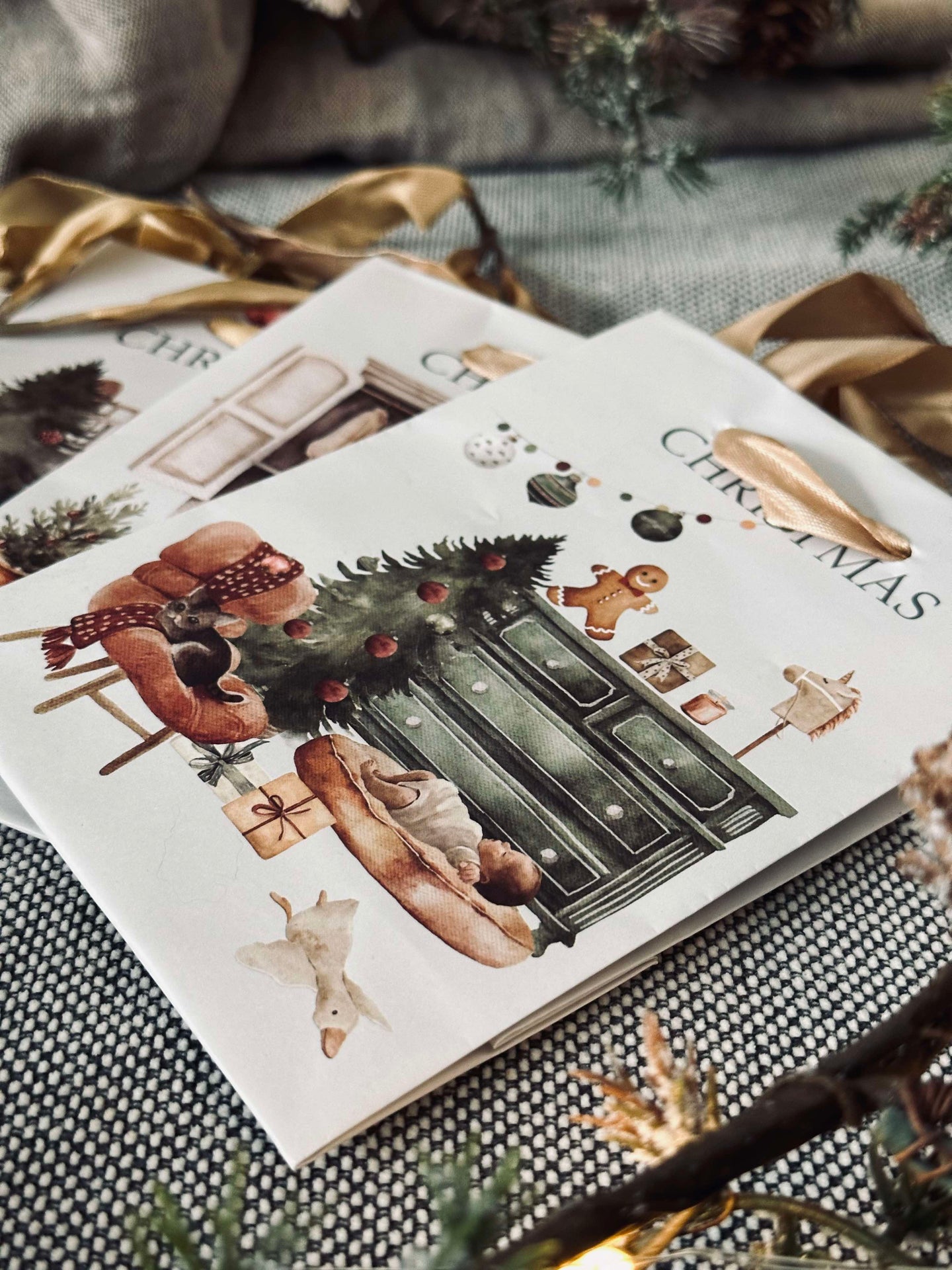 Geschenktüte Weihnachtsmotiv - 1 Stk.