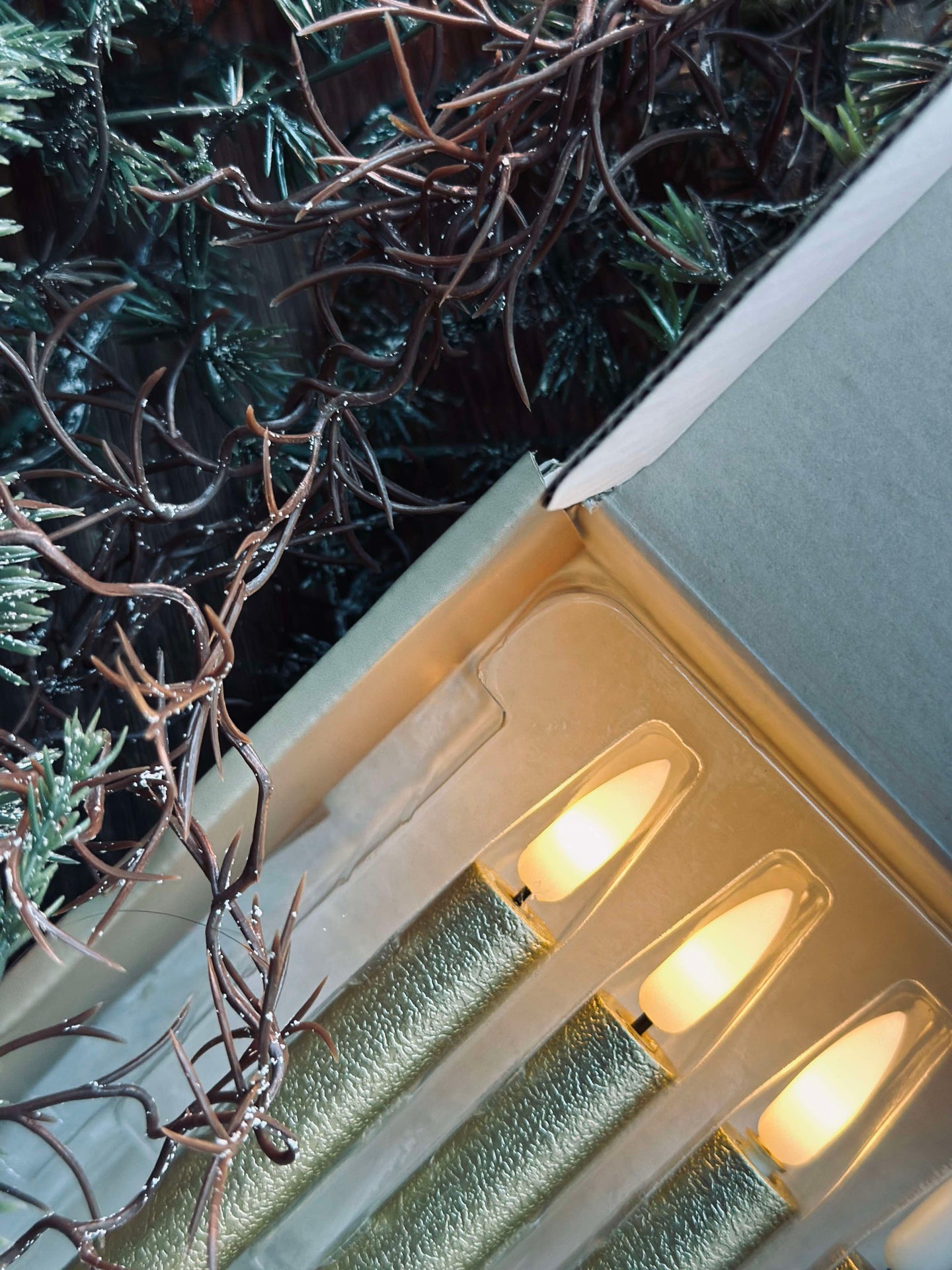 LED Weihnachtsbaumkerzen Gold - Set mit 10 Stück