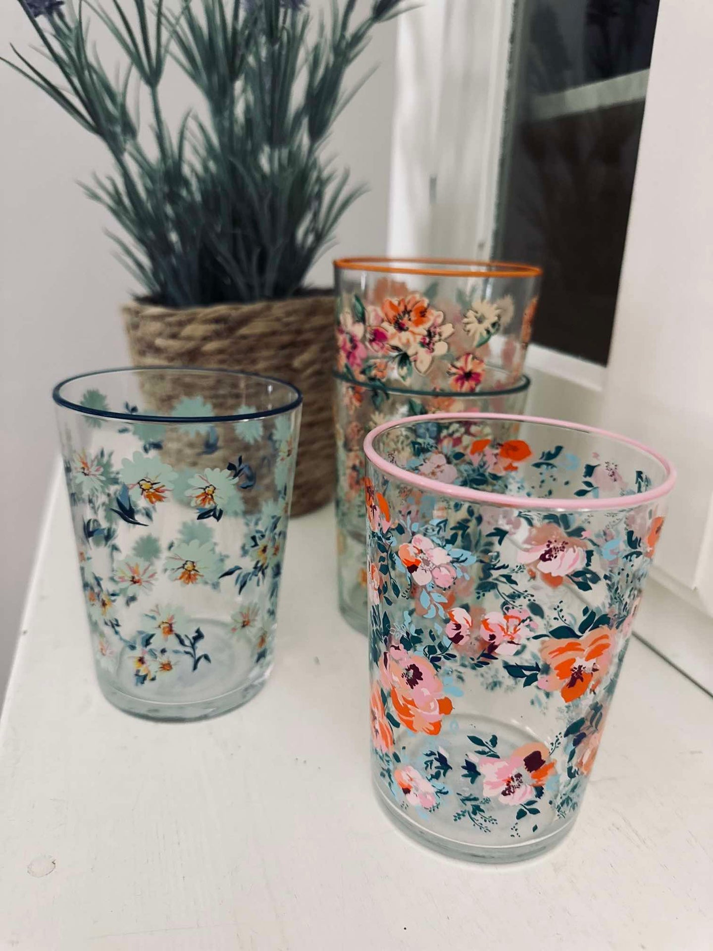 Trinkgläser Flora - Packung mit 4 Stück