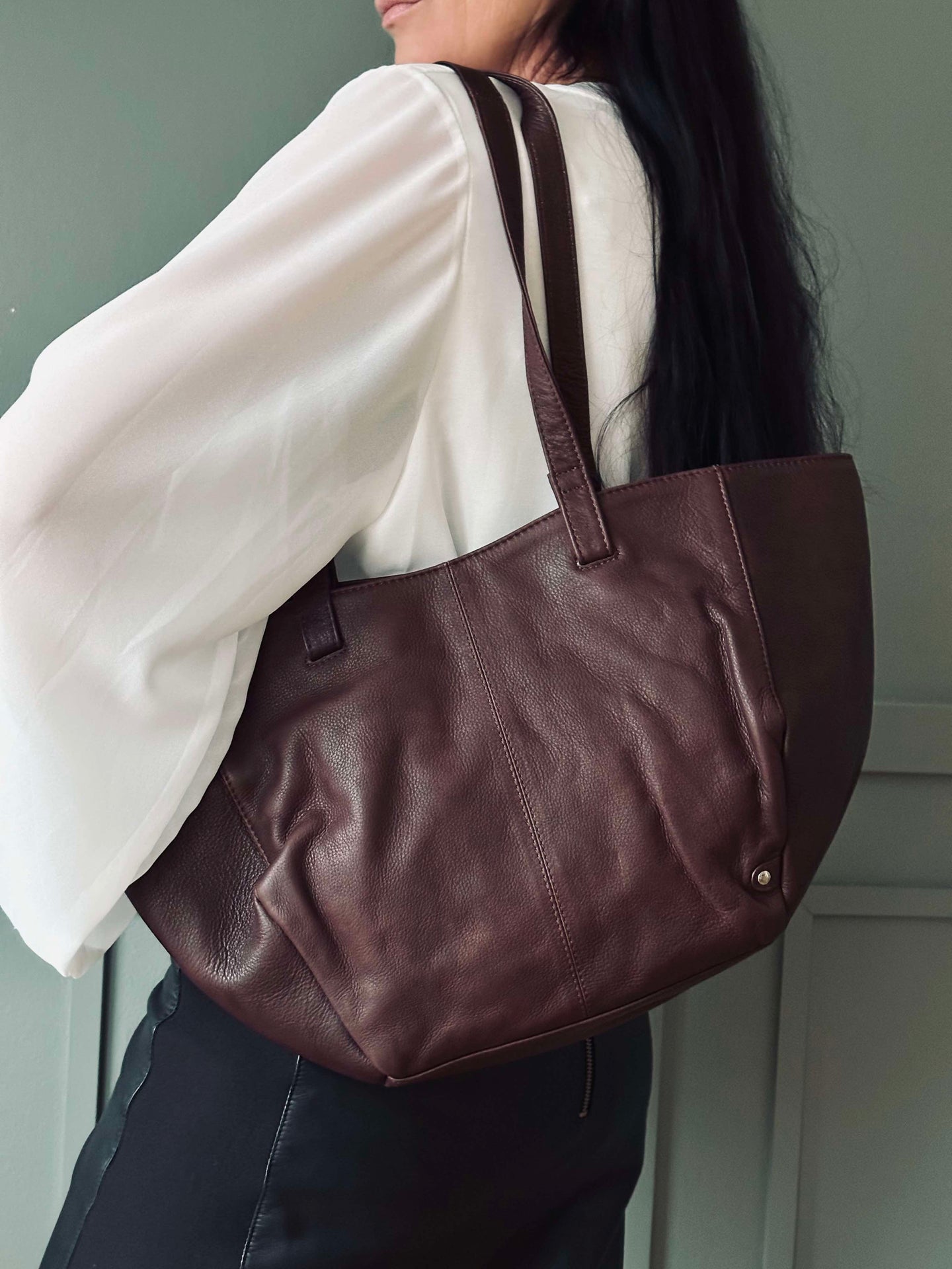 Shopper Aura – Braunes Leder