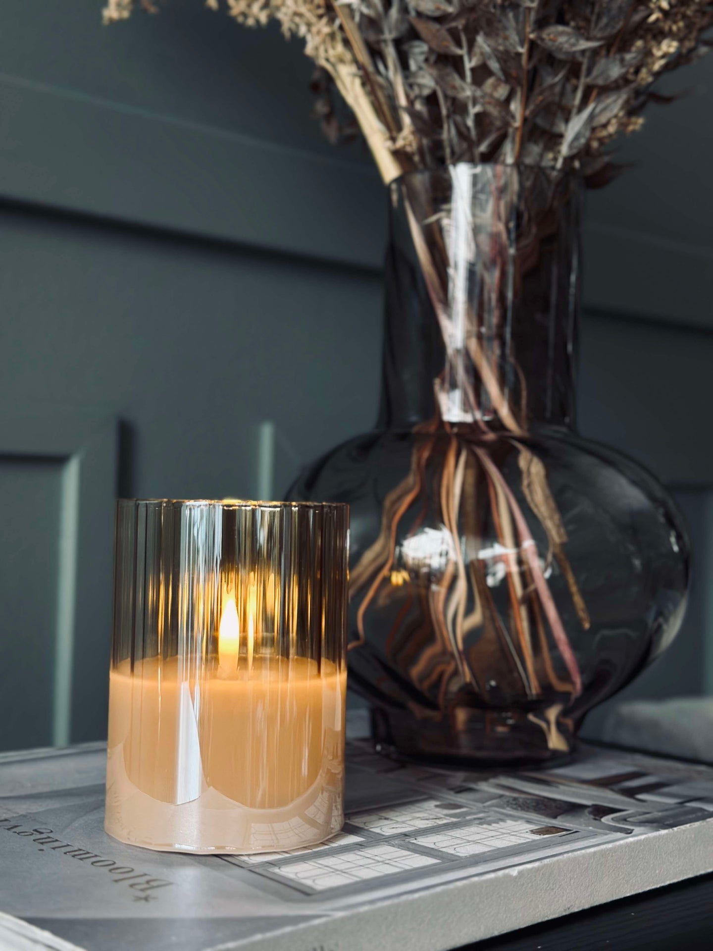 LED-Licht im Kerzenhalter - Amber