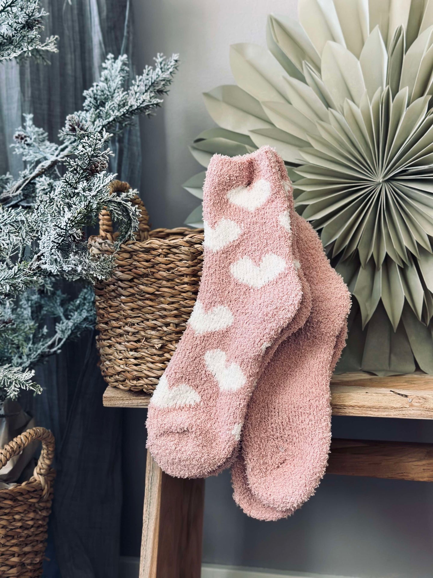 Socken Fluffy Rose - Set mit 2 Paaren