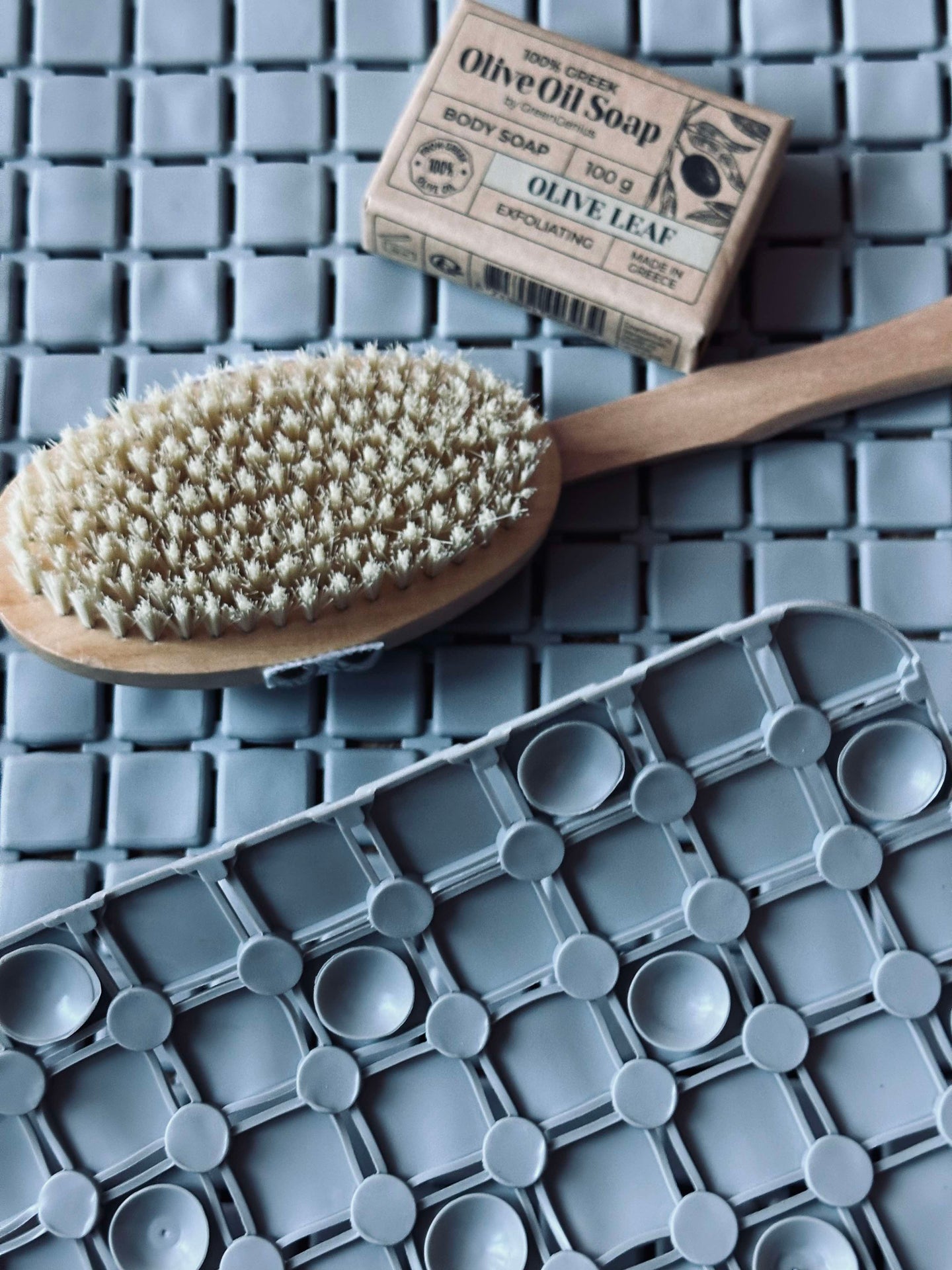 Badematte mit Saugnäpfen - Grau