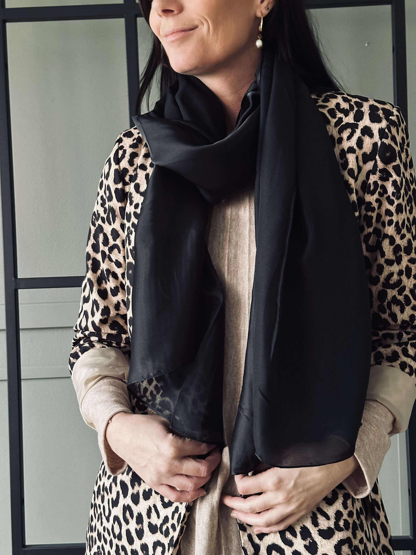 Schal Silky Black