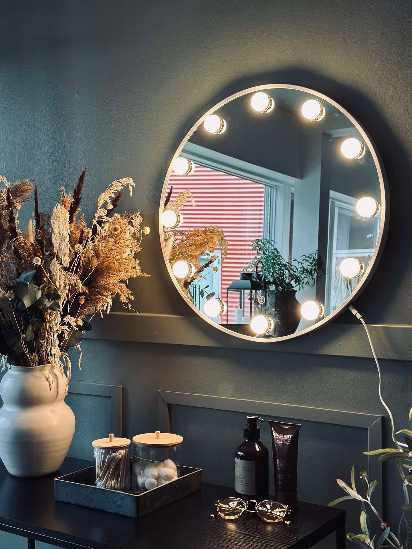 Hollywood Make-up-Spiegel mit Licht - Ø 50 cm