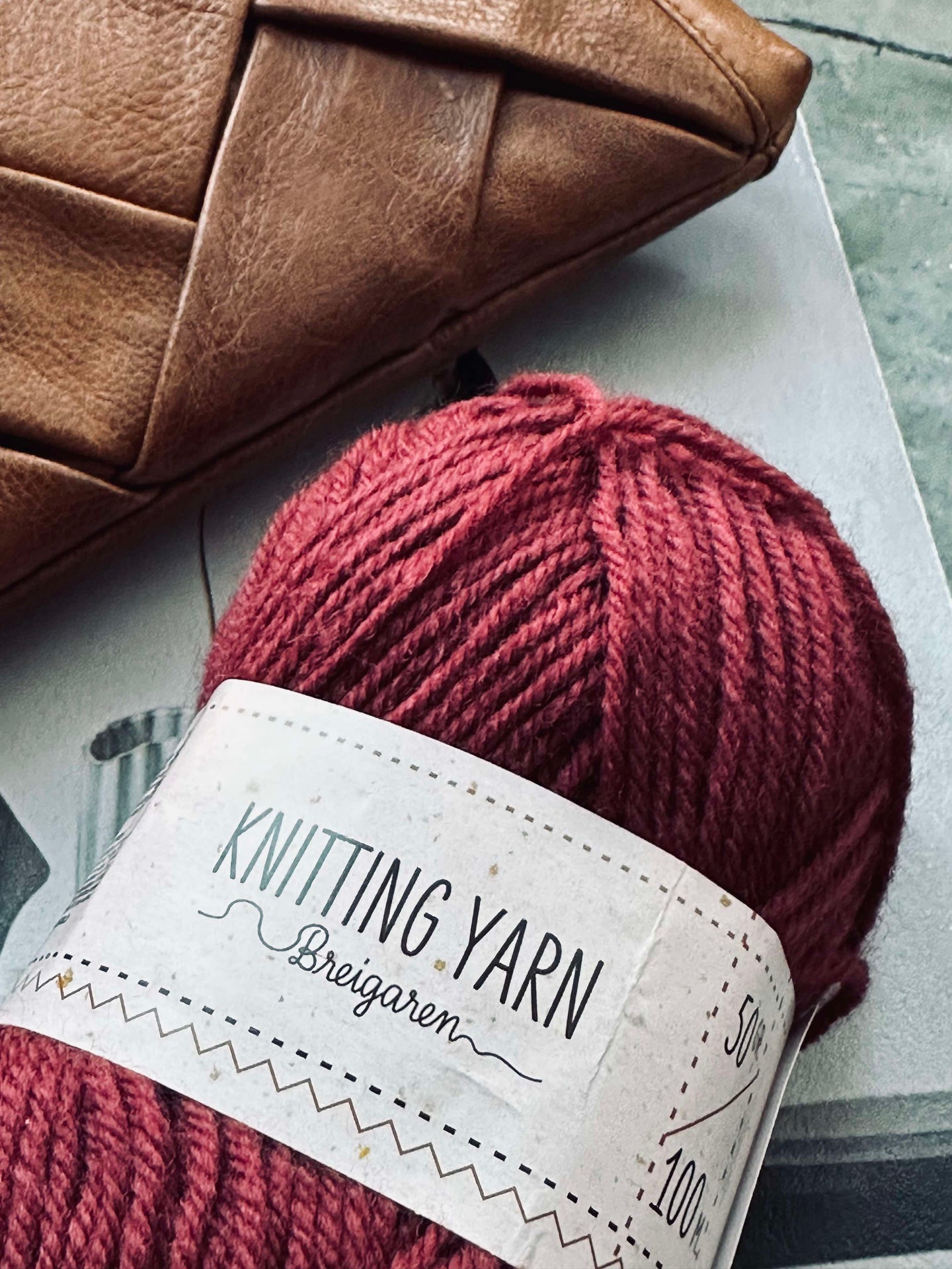 Garn Polyester 50 Gramm - Rot