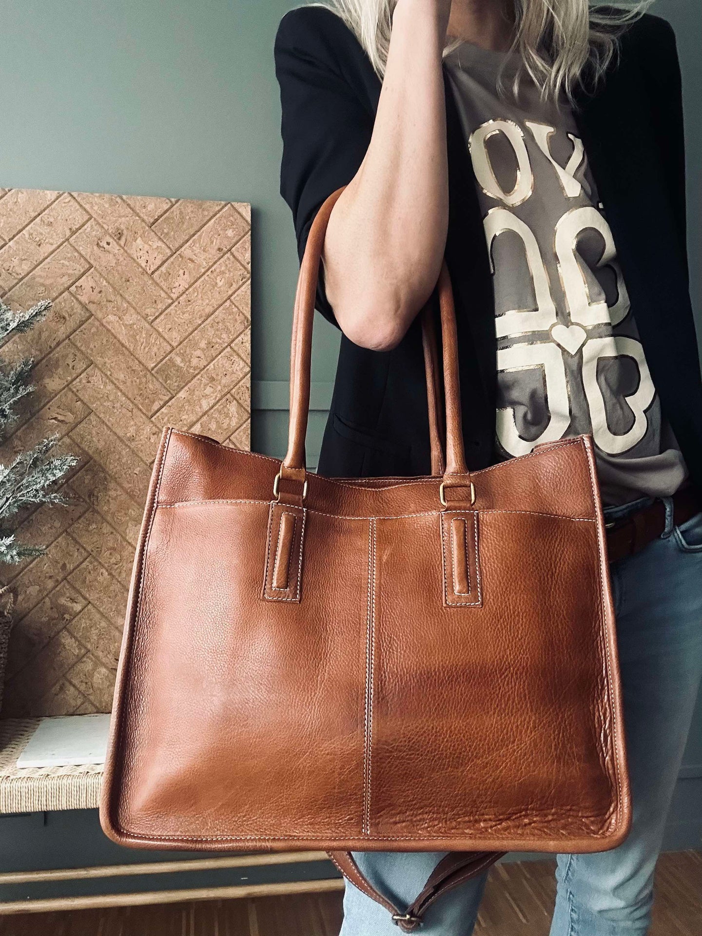 Arbeitstasche - Walnut-Leder