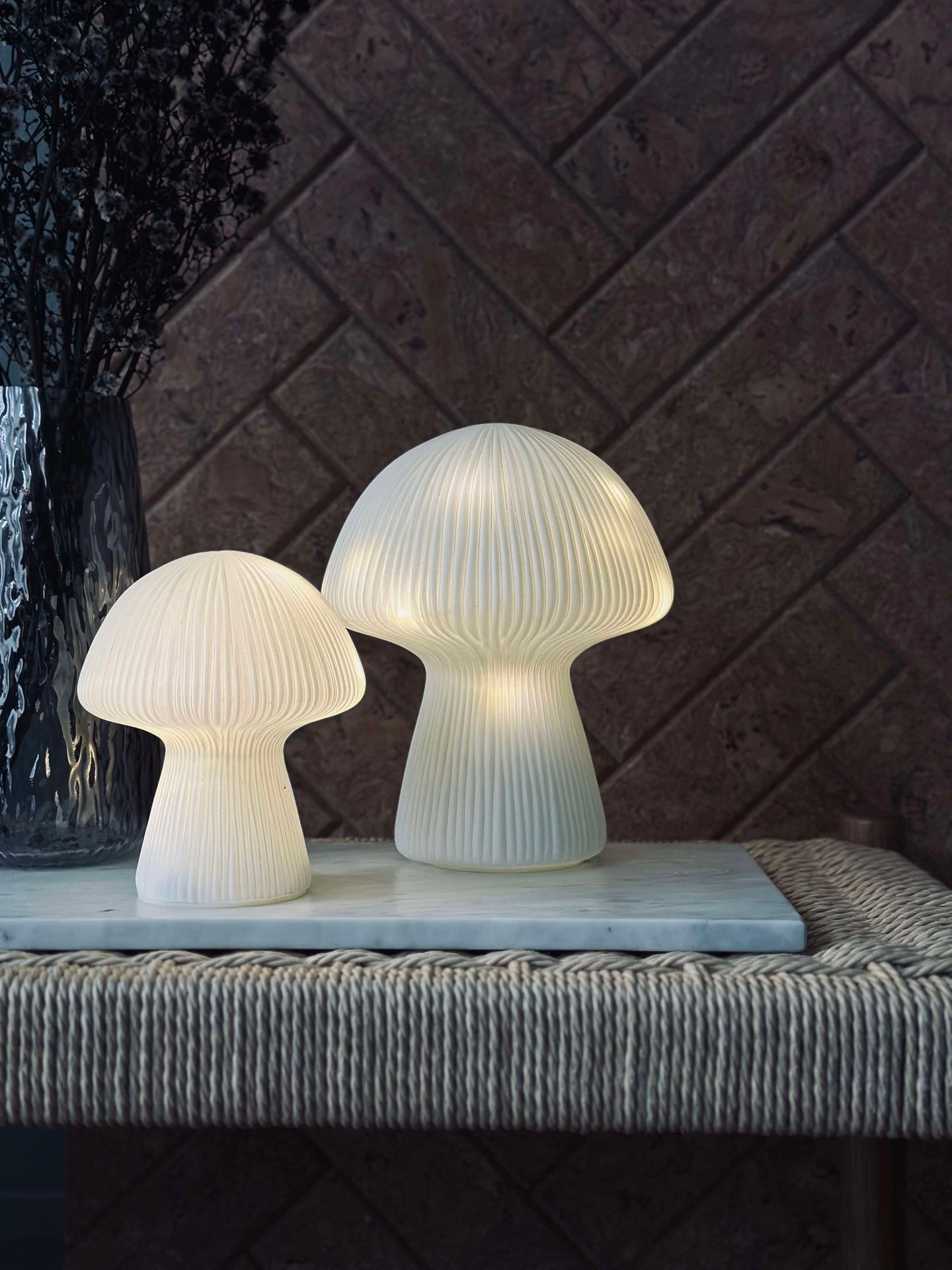 Mushroom Astrid - Weiß 20 cm