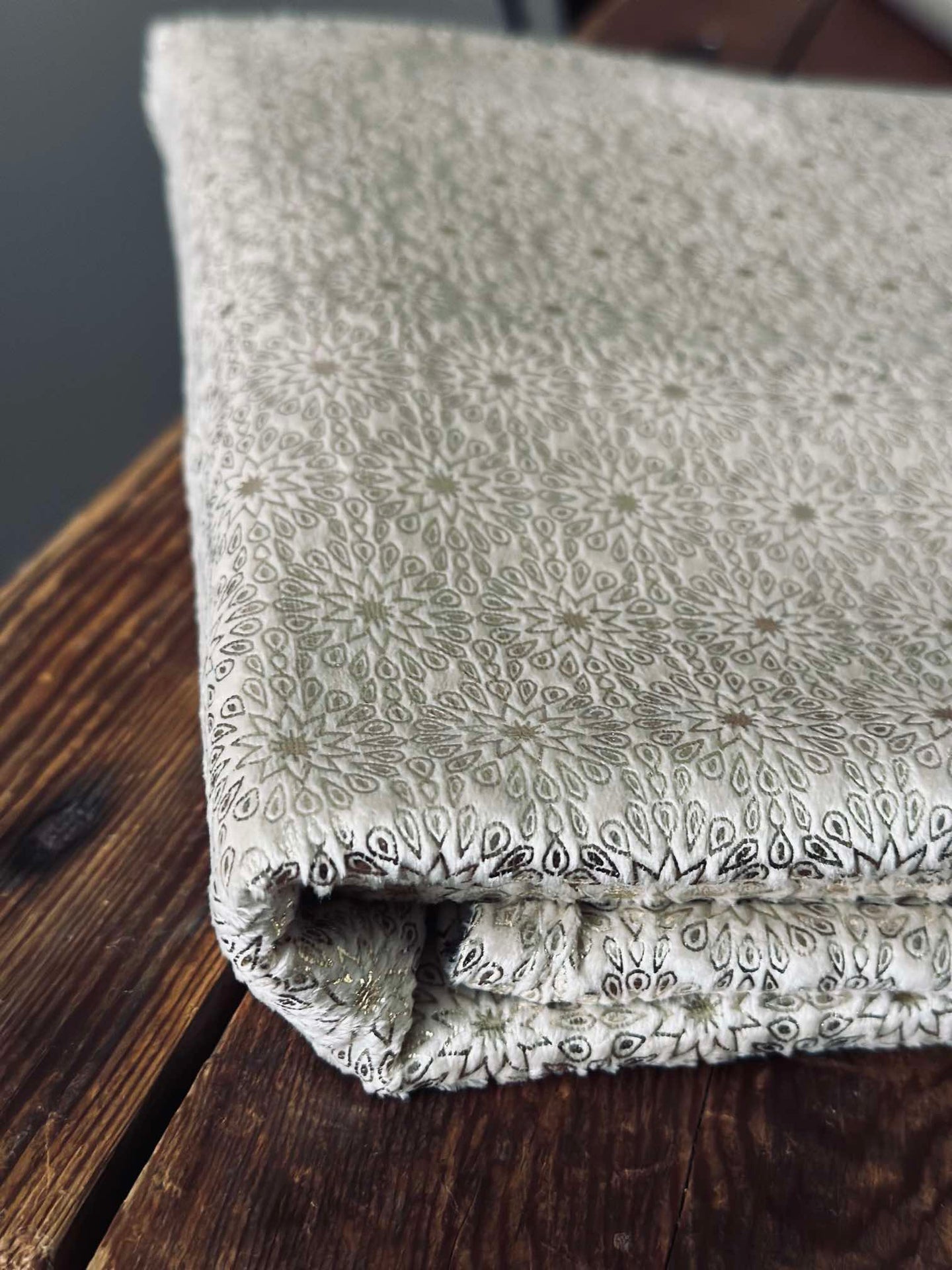 Tischdecke Velours 145x250 cm - Hellbeige