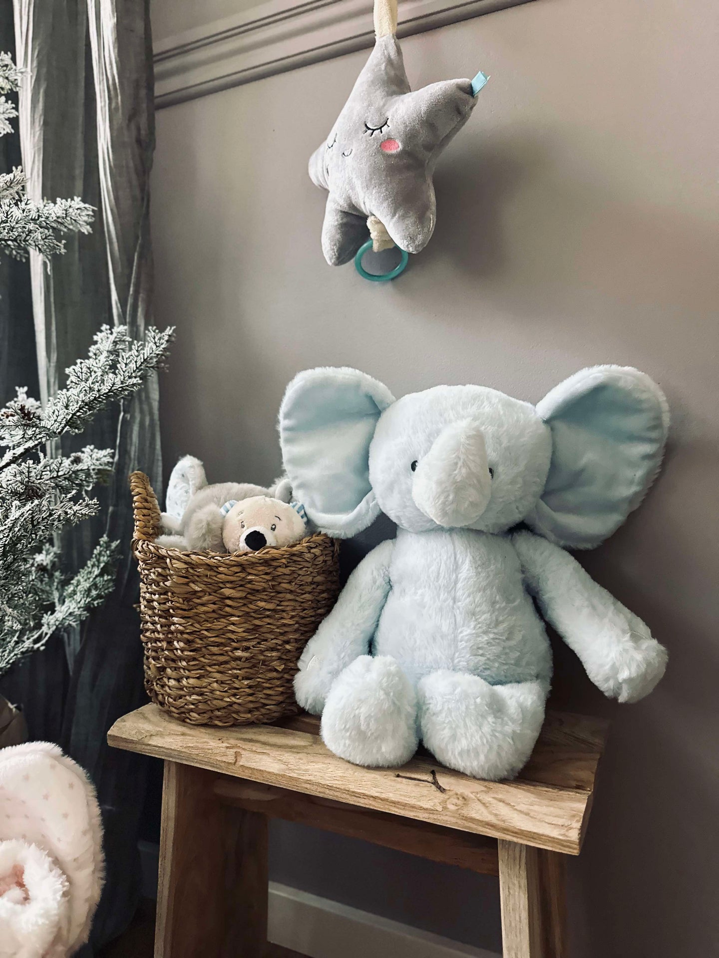 Plüsch-Elefant 38cm - Hellblau