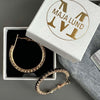Ohrringe Smilla Hoops 18K vergoldet - Schwarz