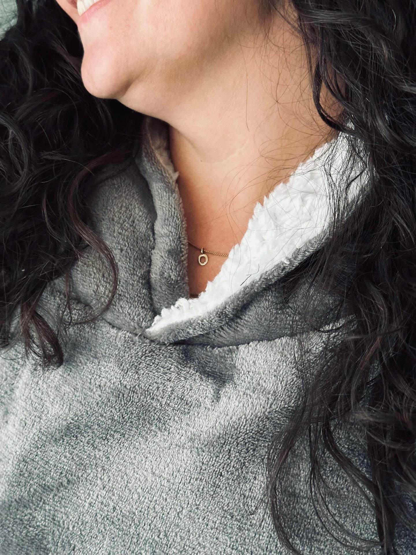 Hoodie Fleece Grau - Oversize