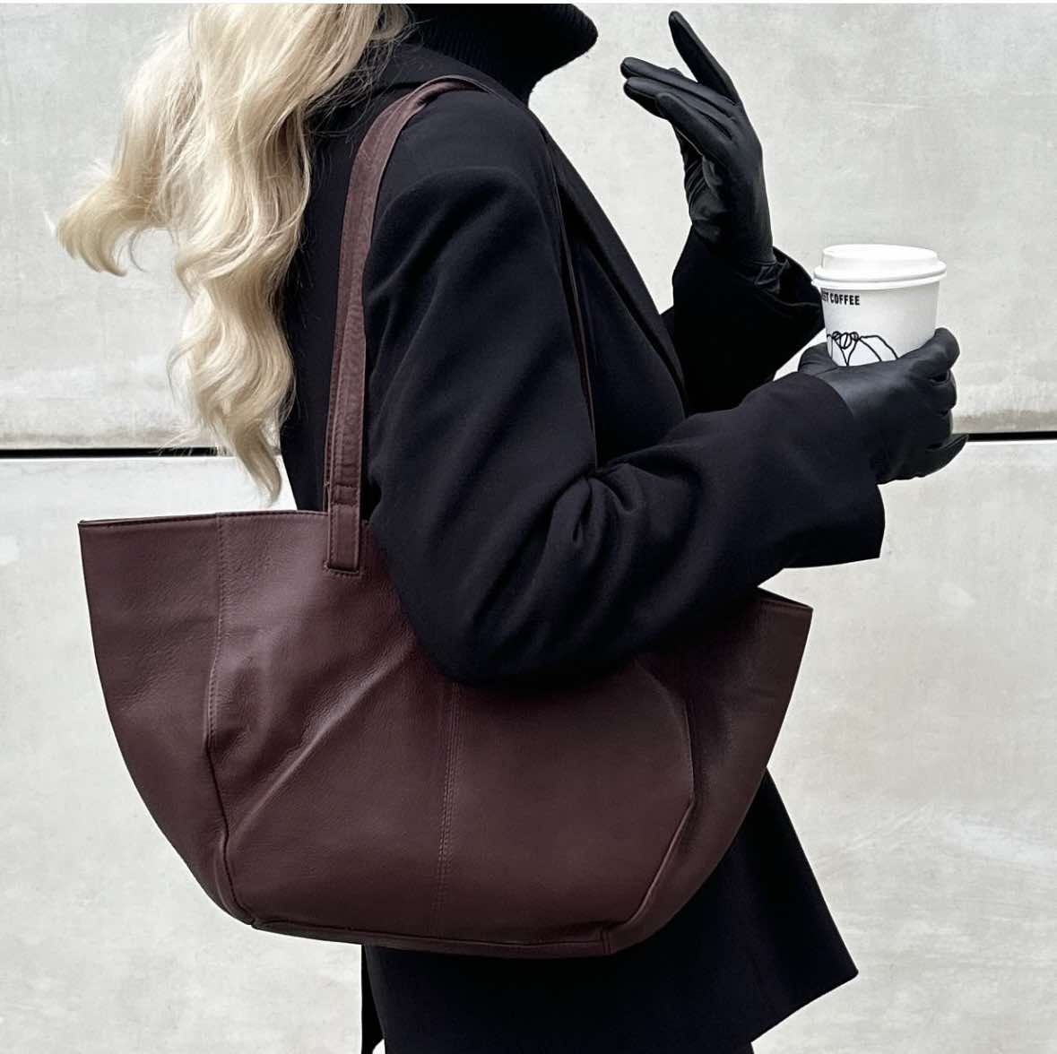 Shopper Aura – Braunes Leder