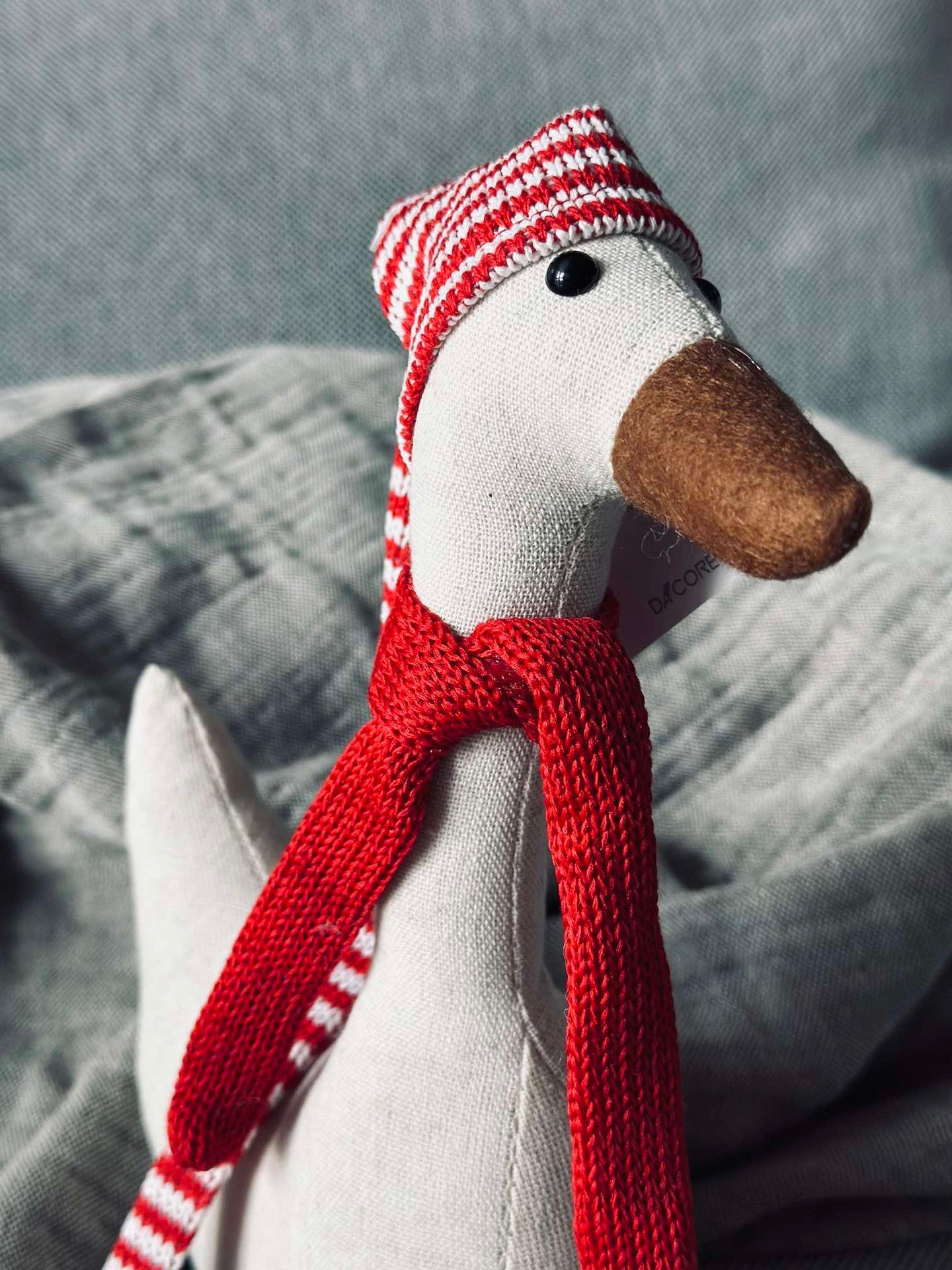 Weihnachtsente mit Mütze - Medium