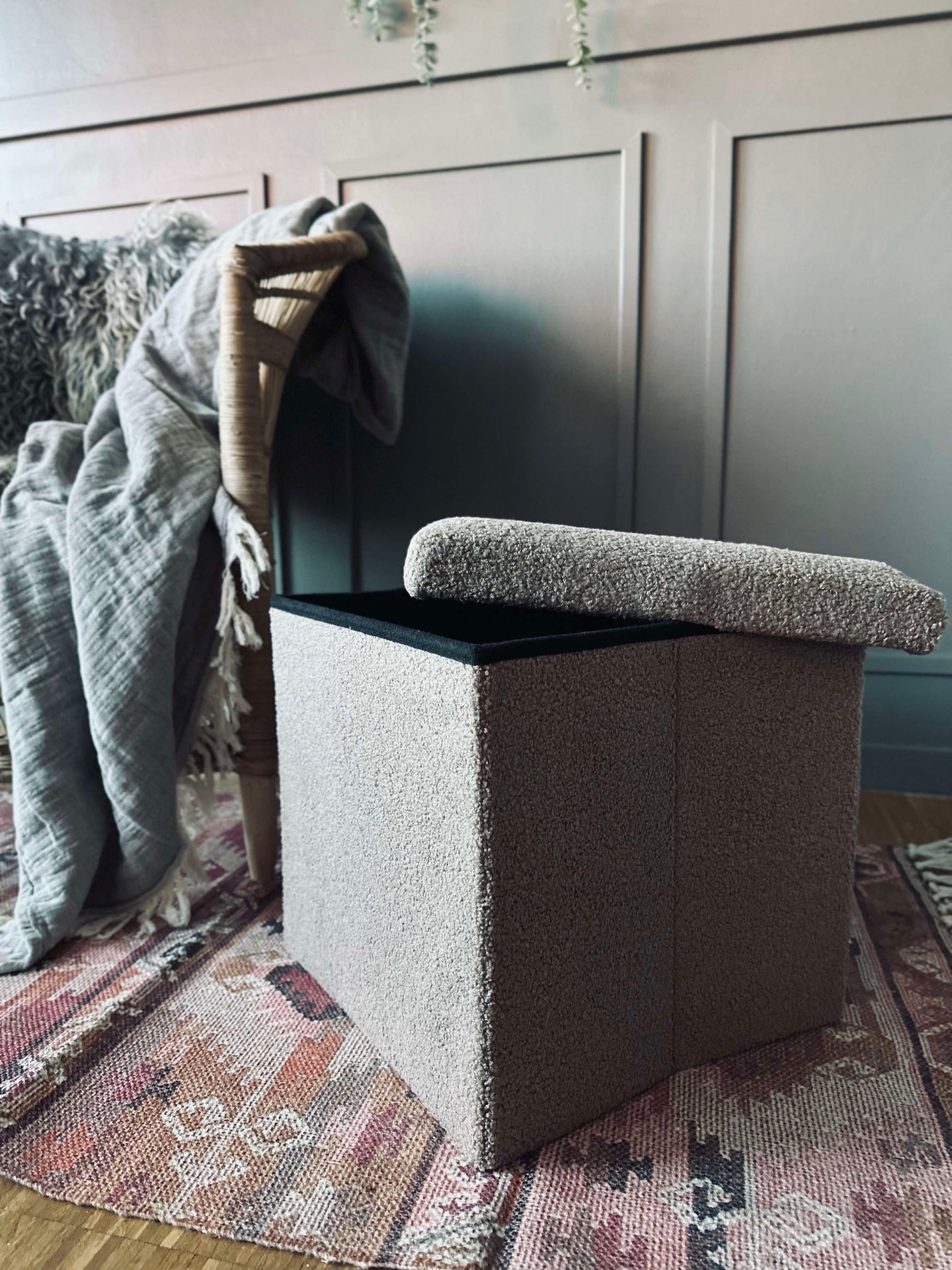 Aufbewahrungsbox mit Deckel - Beige