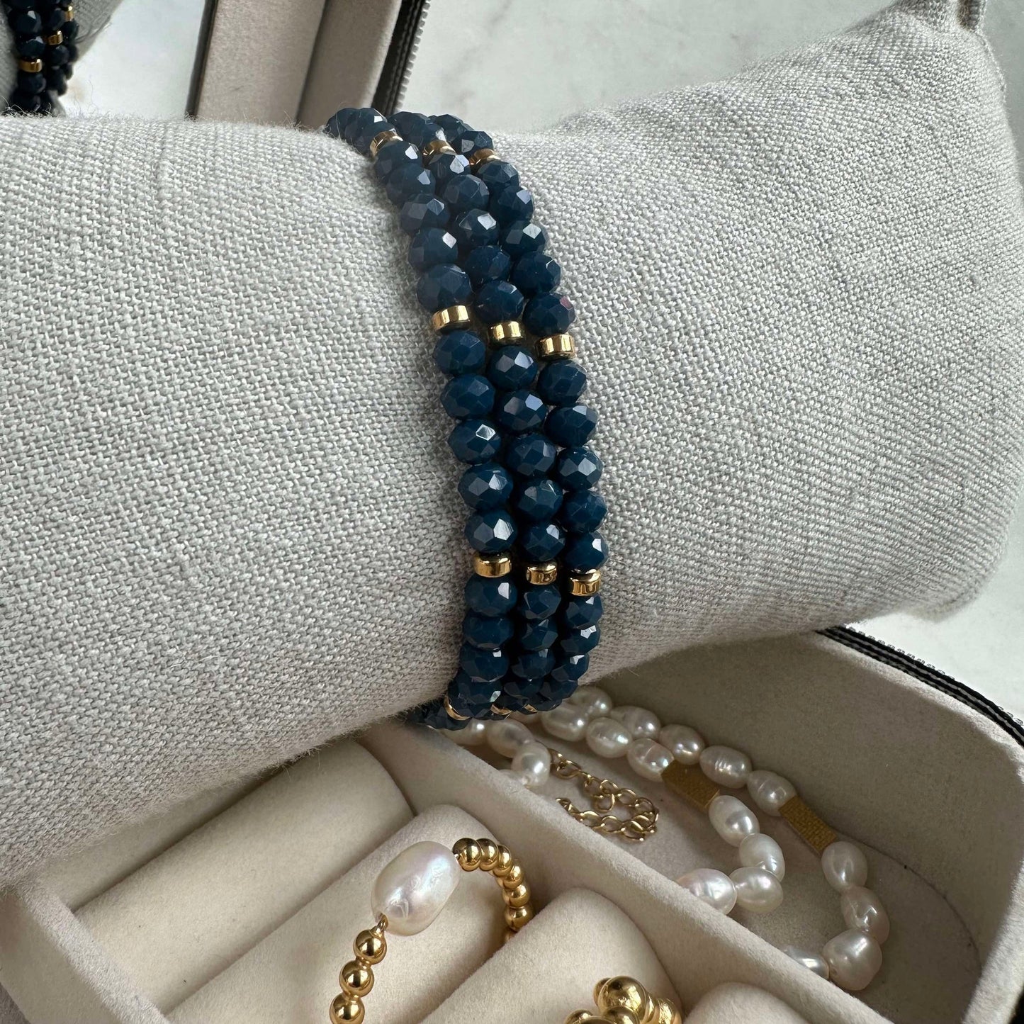 Armband Merle Meerblau - Set mit 3 Stück