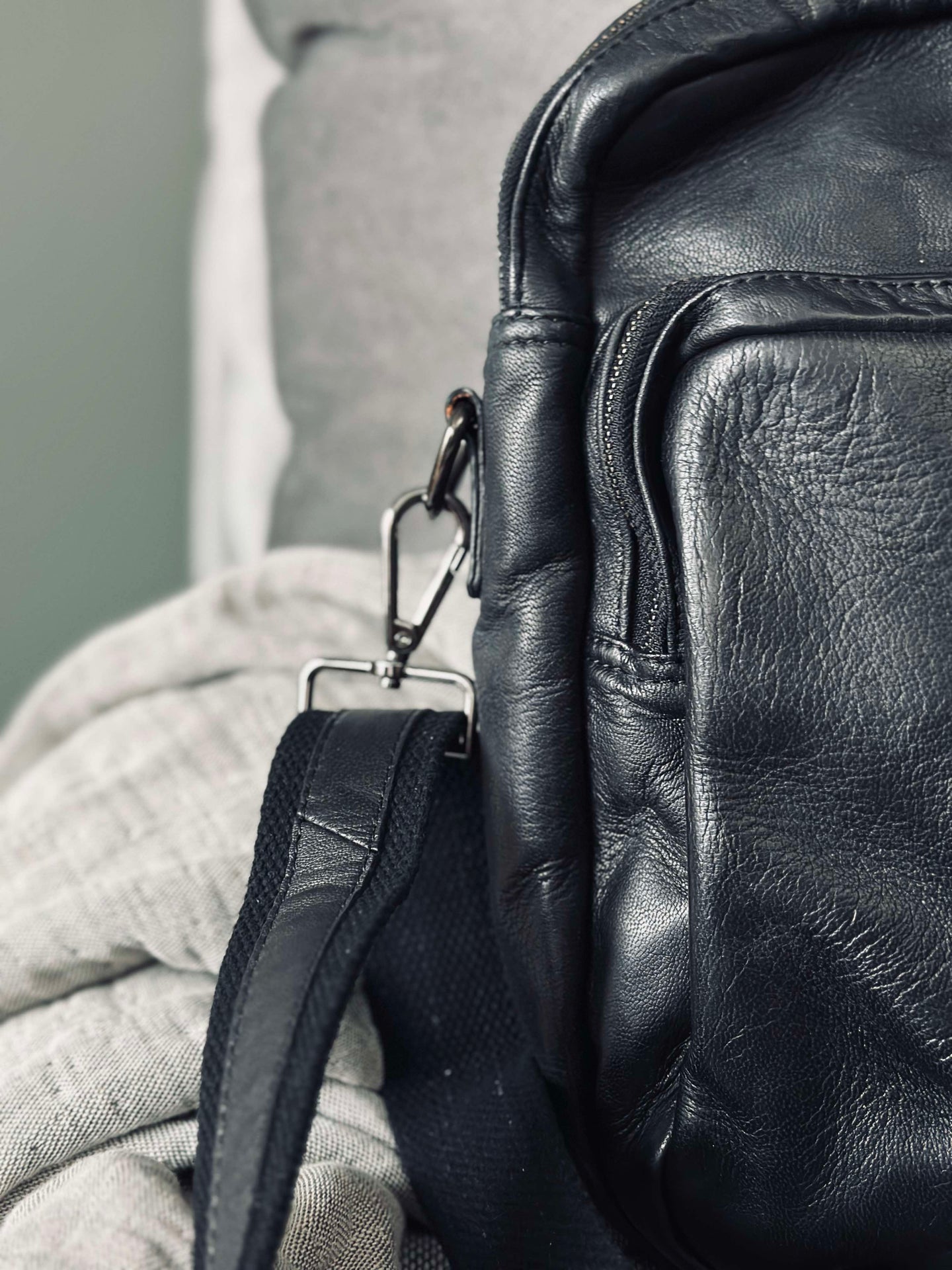 Arbeitstasche - Black Cow leather
