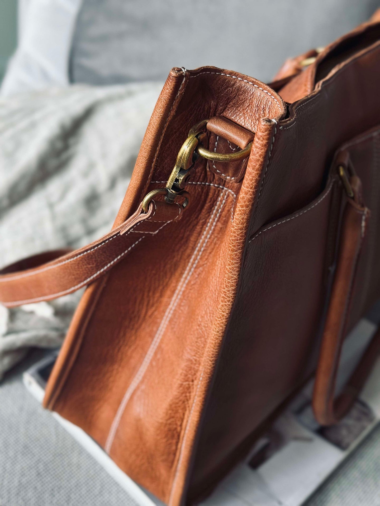 Arbeitstasche - Walnut-Leder