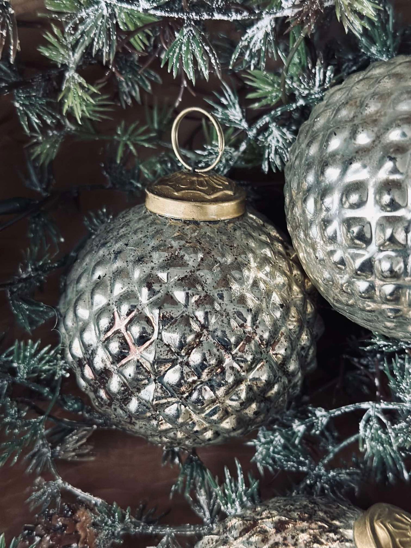 Christbaumkugeln aus Glas Gold - Packung mit 3 Stück