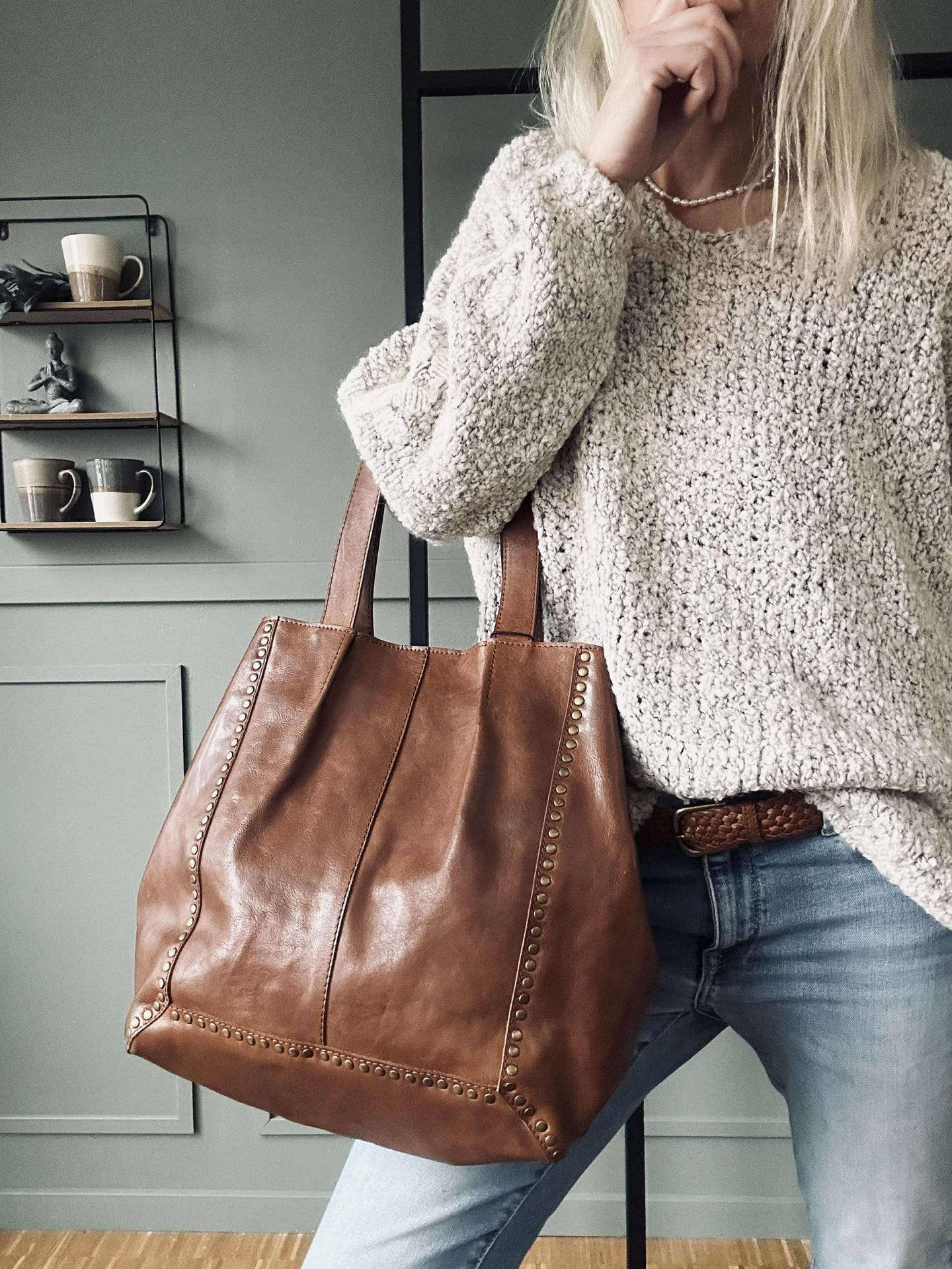 Shopper Raw Vintage cognac