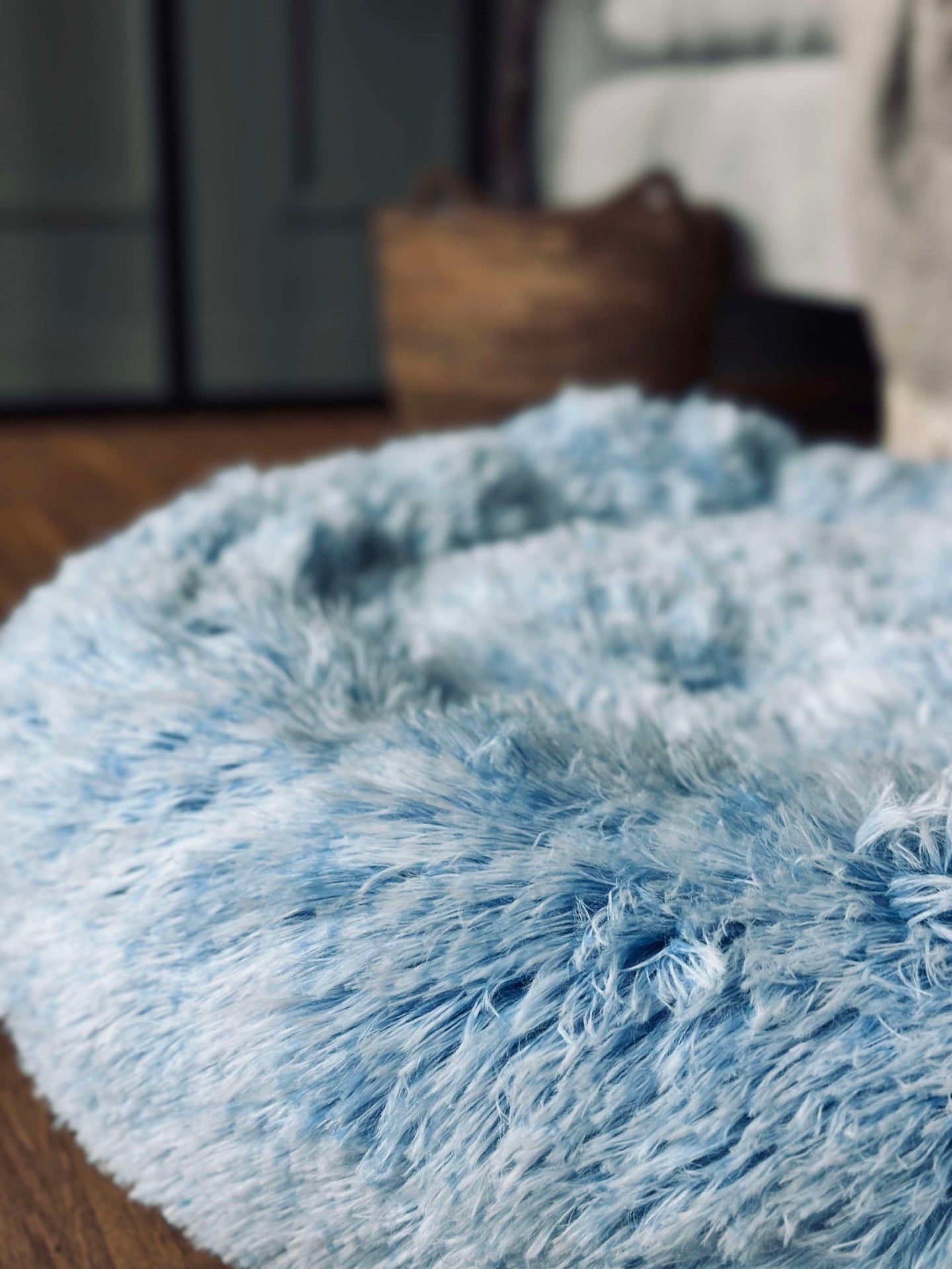 Hundekorb Fluffy - Ø 60 cm Blau