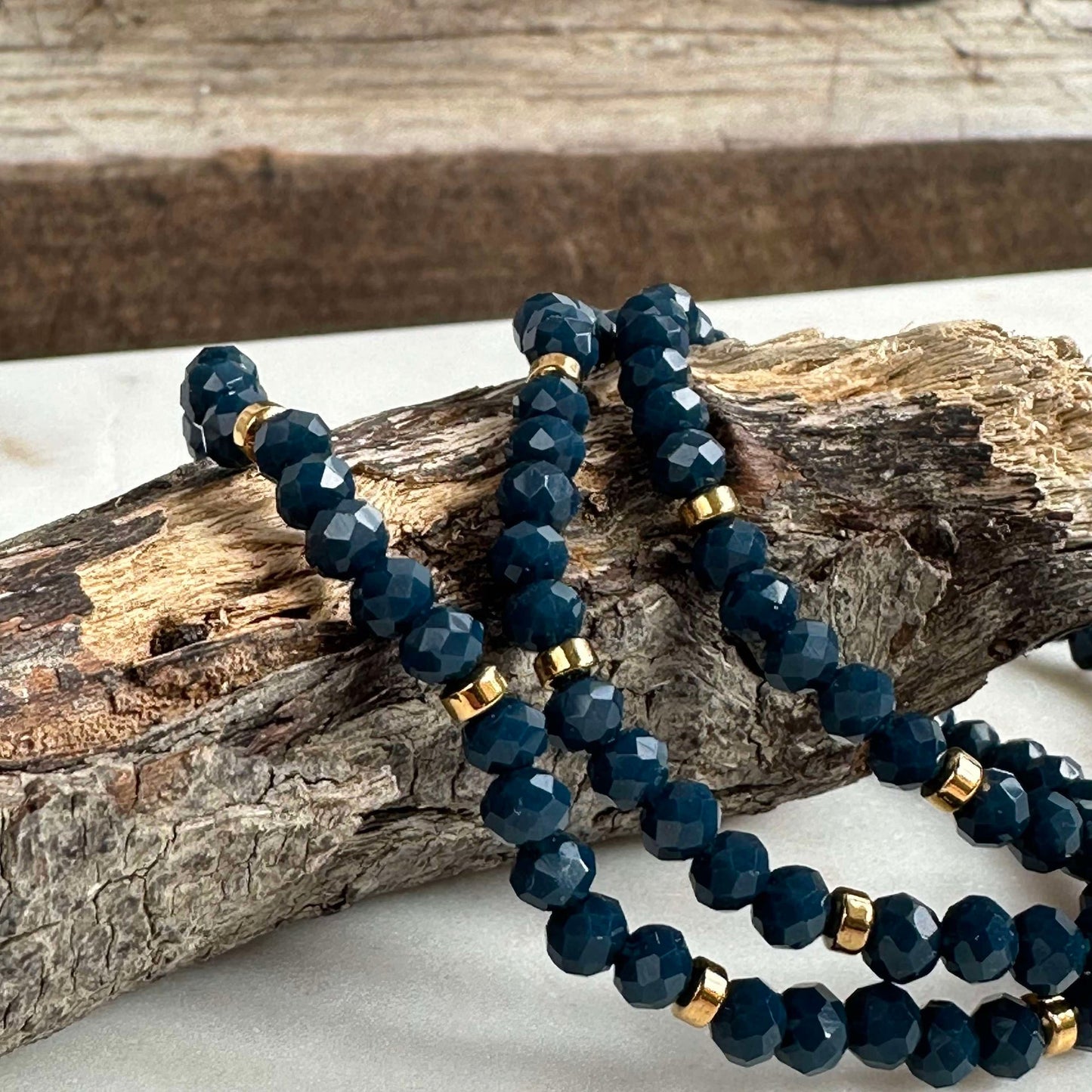 Armband Merle Meerblau - Set mit 3 Stück