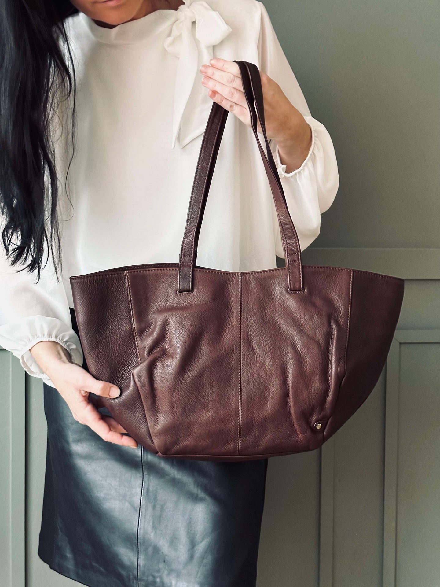Shopper Aura – Braunes Leder