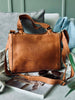 Schultertasche Vintage Cognac